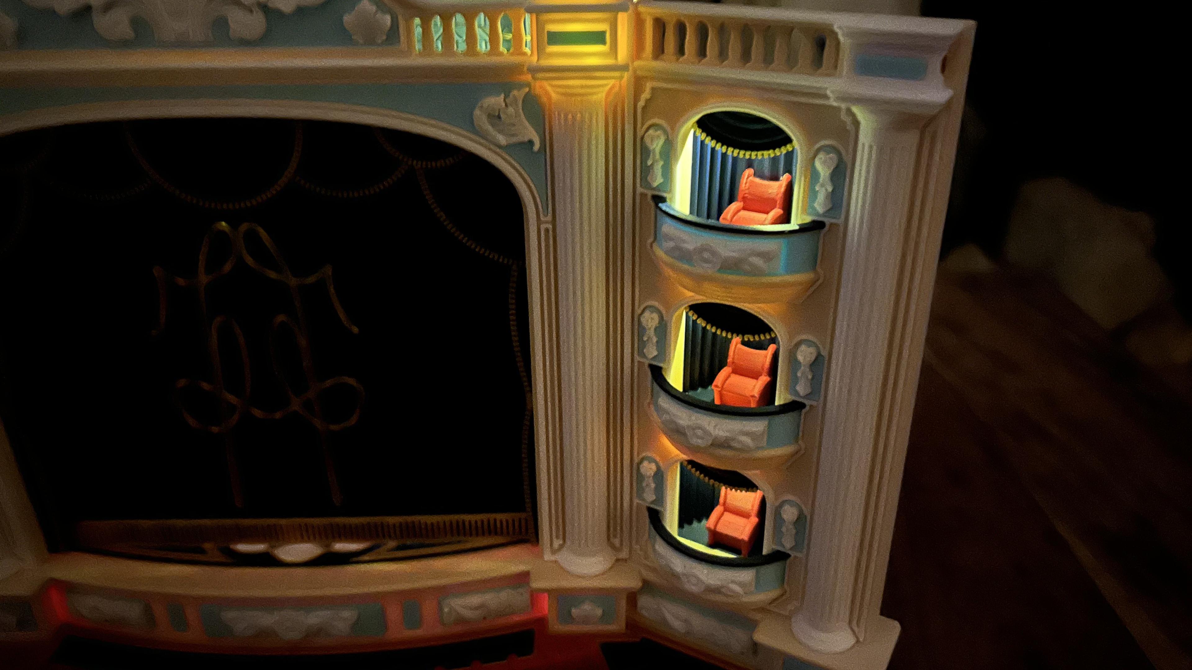 The Theatre (Light box / phone Cinema & Puppets Theatre) 3d model