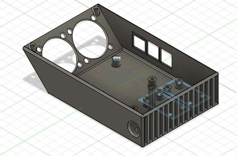 Ender 3 V2 Electronic Box Extension Mainborad Silent fans (v1) 3d model