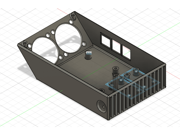 Ender 3 V2 Electronic Box Extension Mainborad Silent fans (v1) 3d model