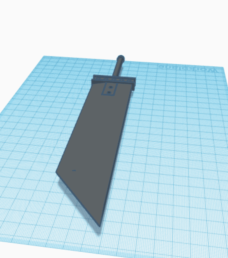 Final Fantasy 7 Buster Sword Keychain 3d model