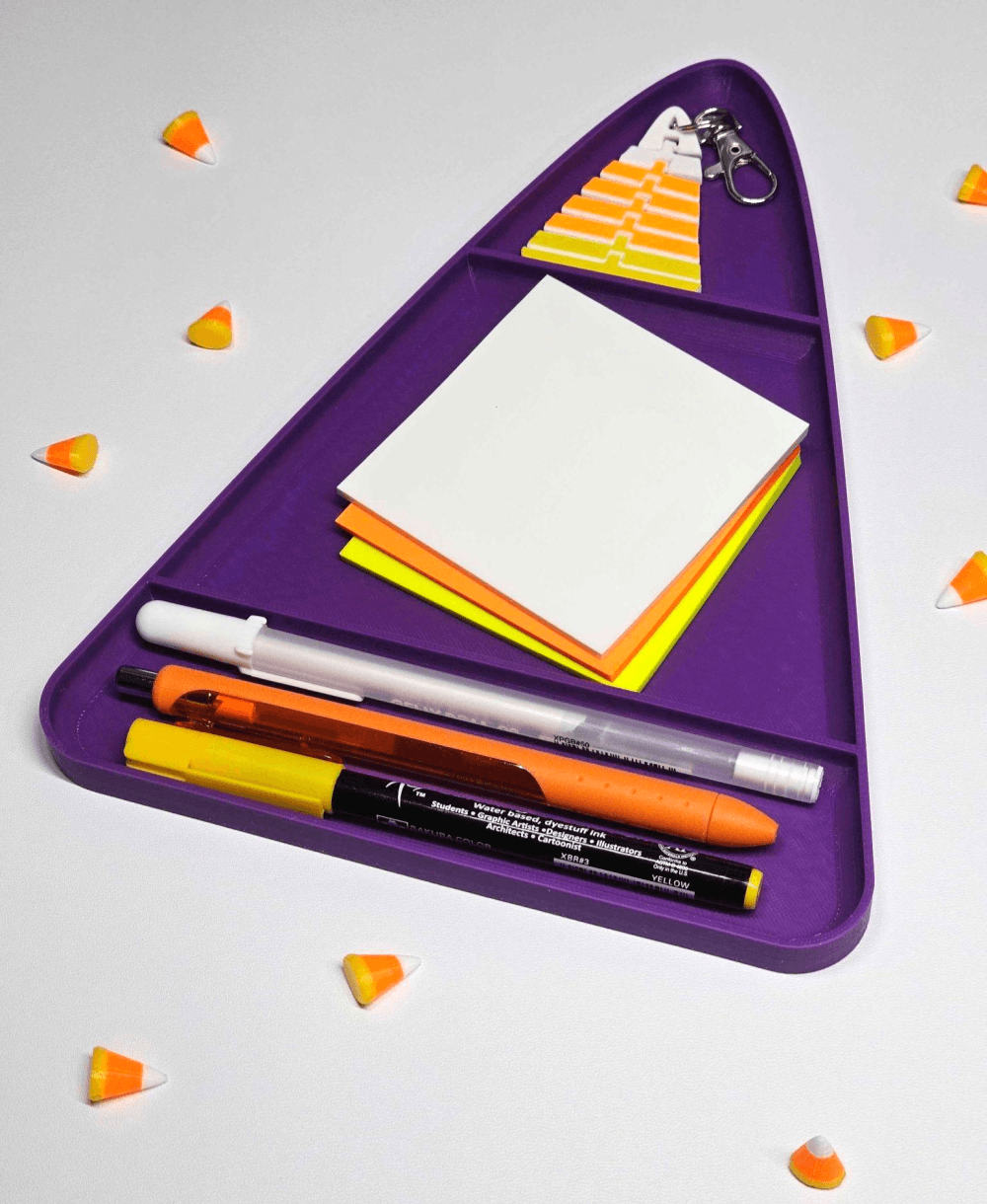 Candy corn catchall tray | Dice tray | Halloween trinket tray | Storage catch-all organizer 3d model