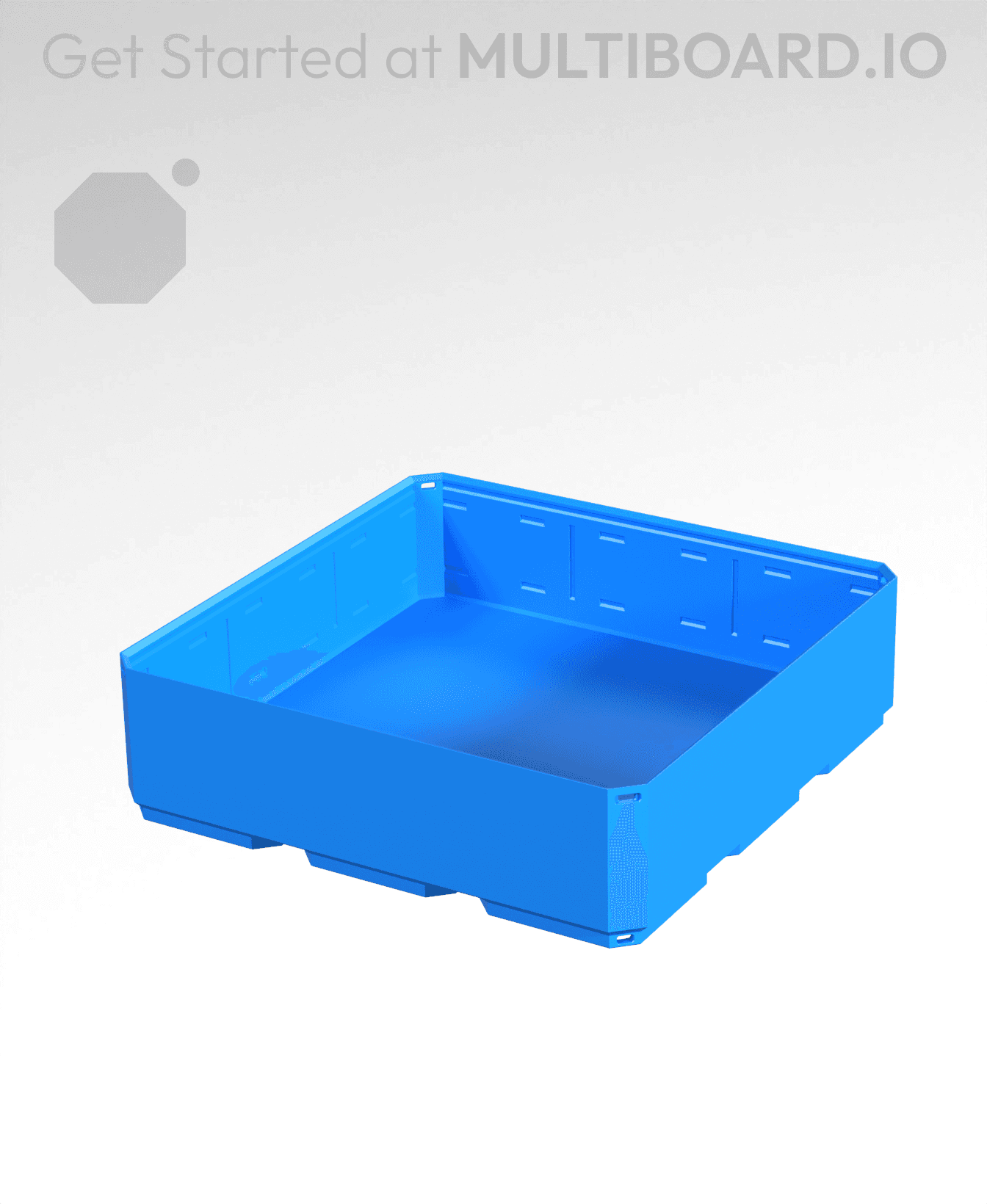 3x3x0.75 - Simple Walls - Multibin Shell 3d model