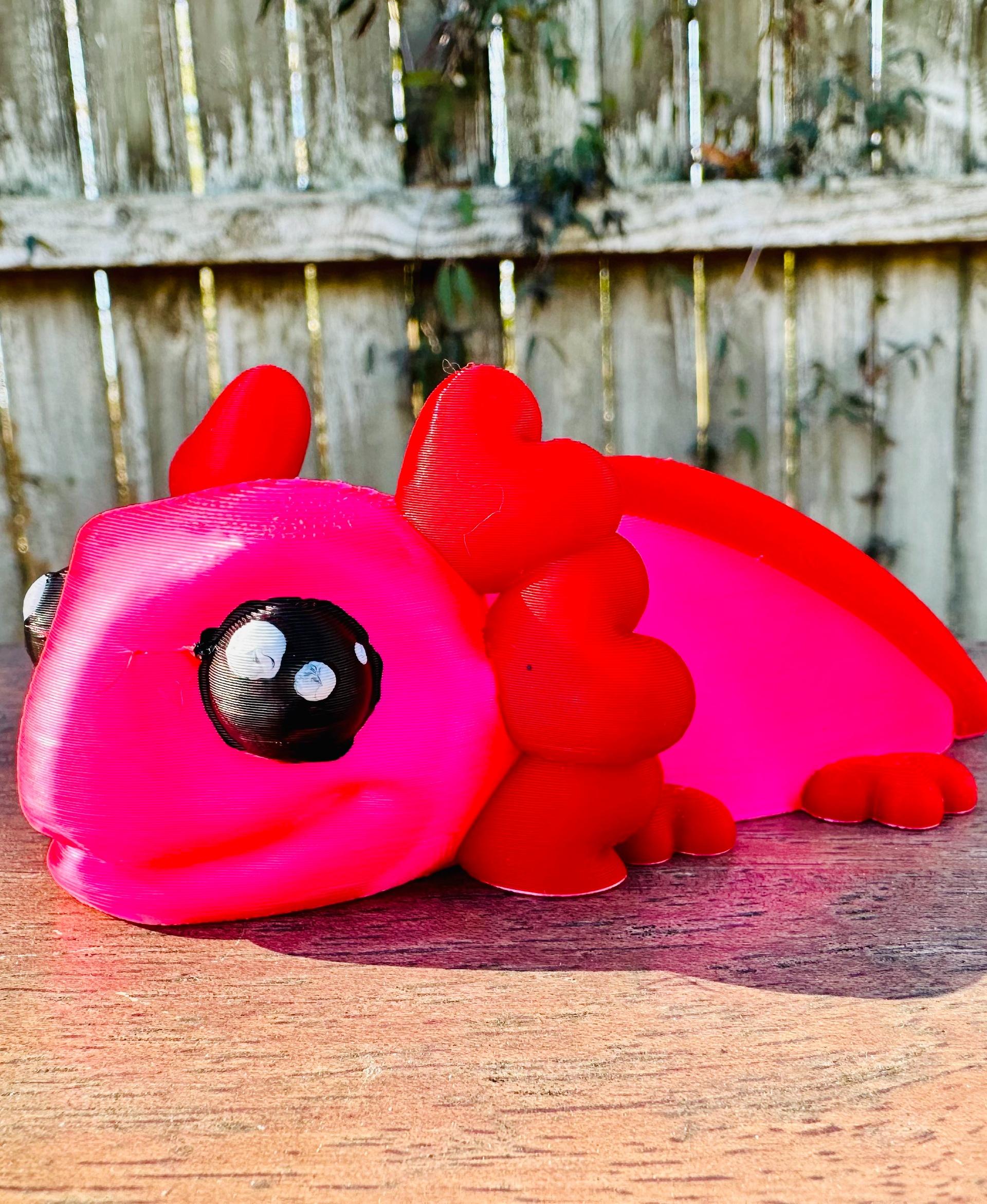 Alotl Love, Little Heart Axolotl - Articulated Snap-Flex Fidget Toy (Medium Joints) 3d model