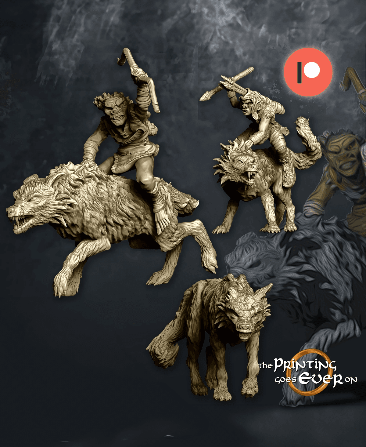 Goblin Warg Riders 3d model