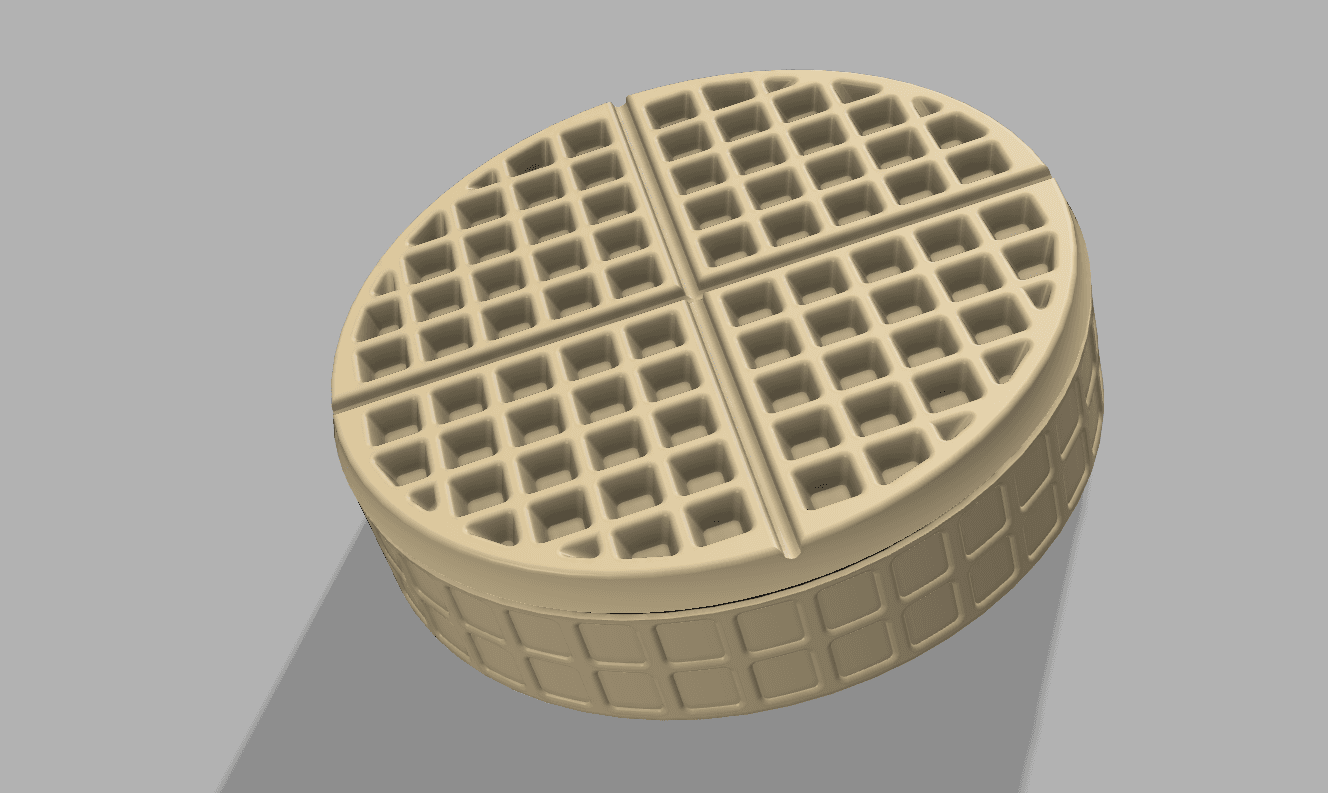 WAFFLE BOX - THREADED KEEPSAKE BOX - NO BUTTER  3d model