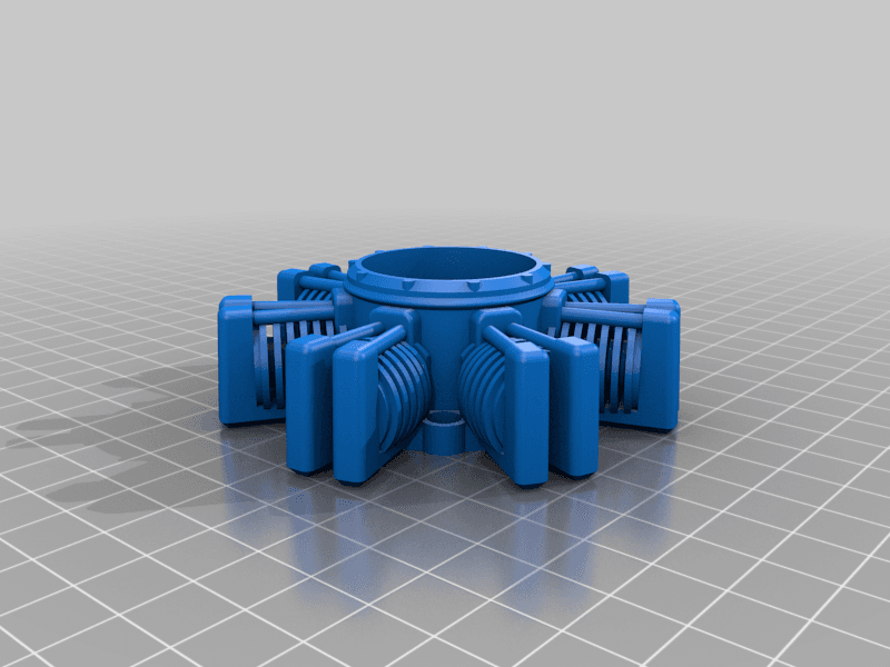 7 Cylinder Radial Engine 3d model