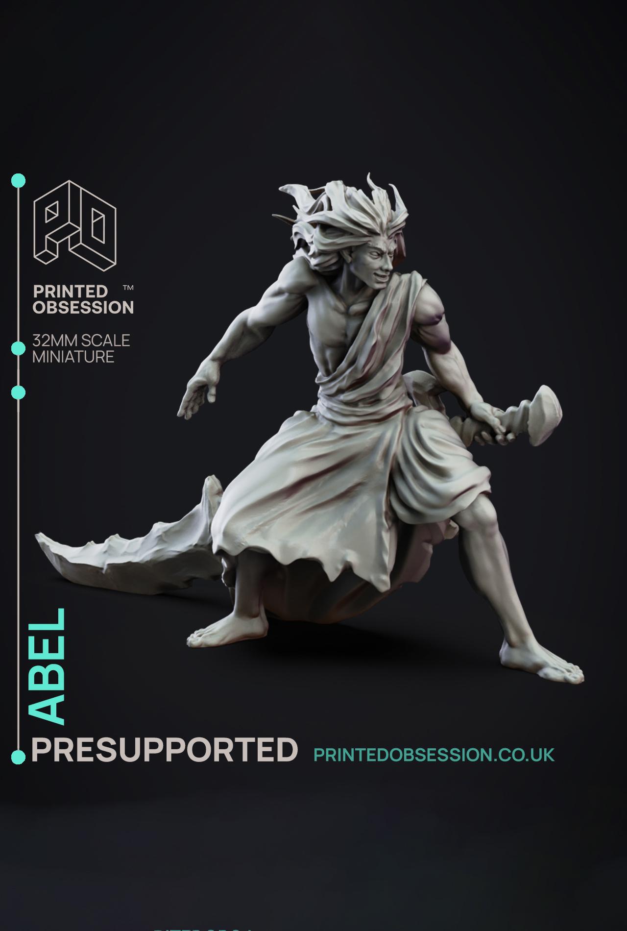 Abel - SCP - PRESUPPORTED - Illustrated and Stats - 32mm scale			 3d model