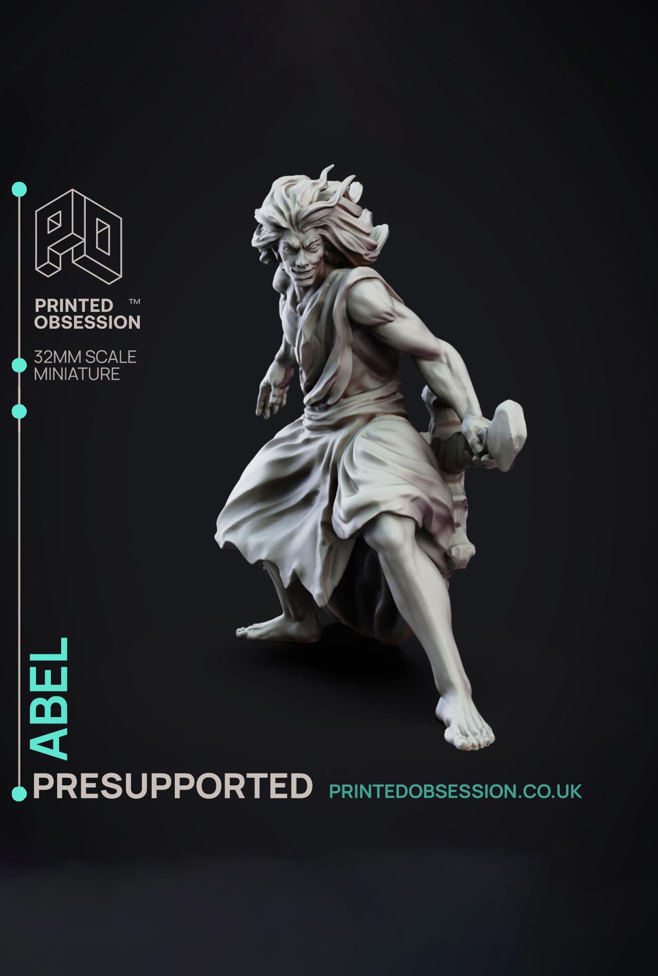 Abel - SCP - PRESUPPORTED - Illustrated and Stats - 32mm scale			 3d model