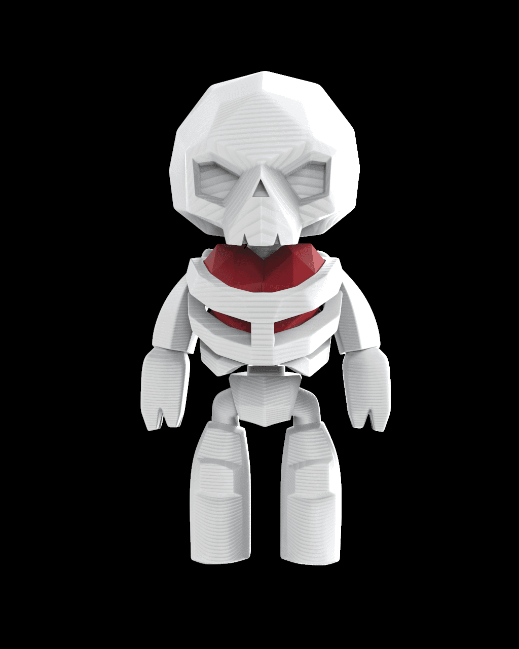 Cute Flexi Skelly 3d model