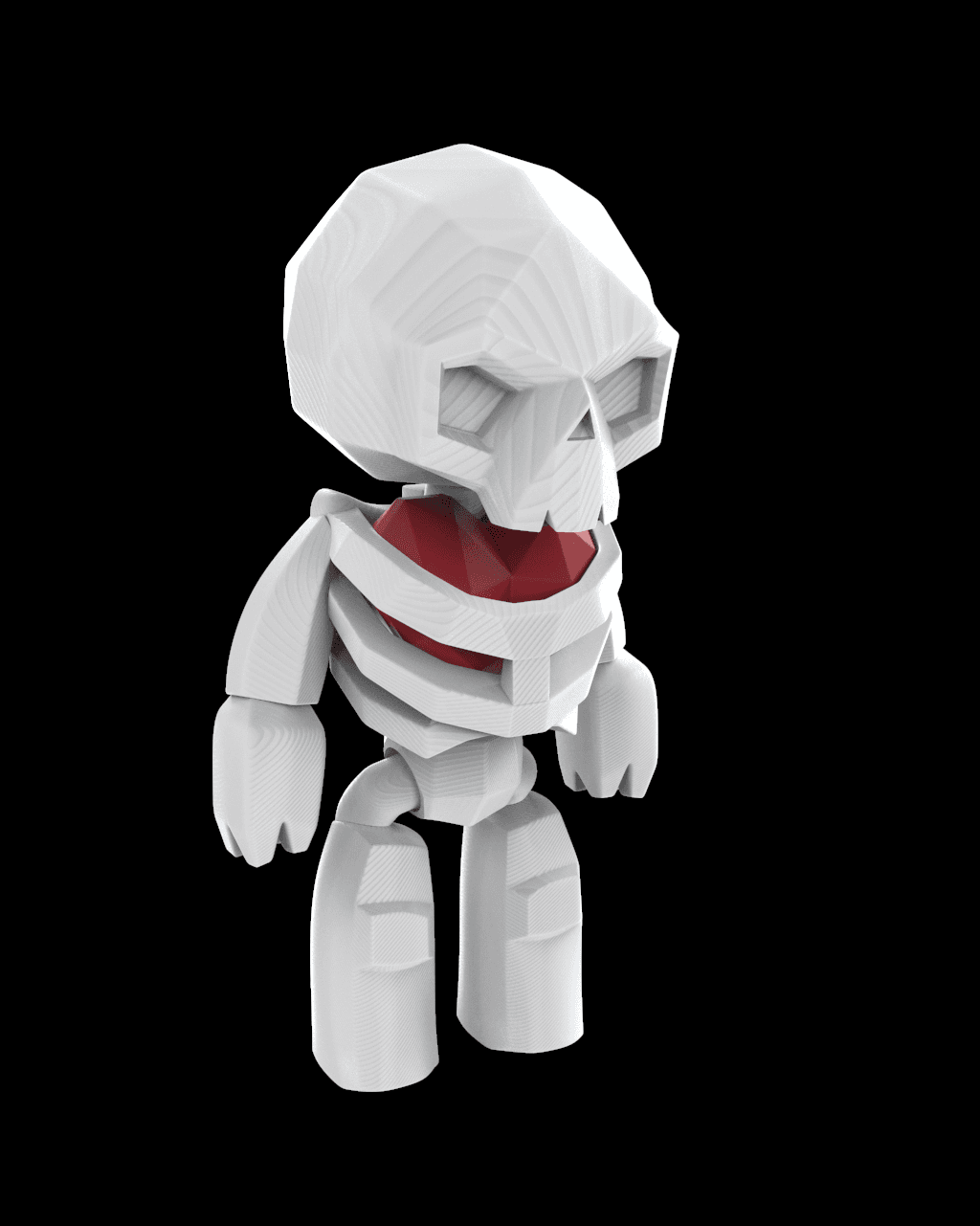 Cute Flexi Skelly 3d model