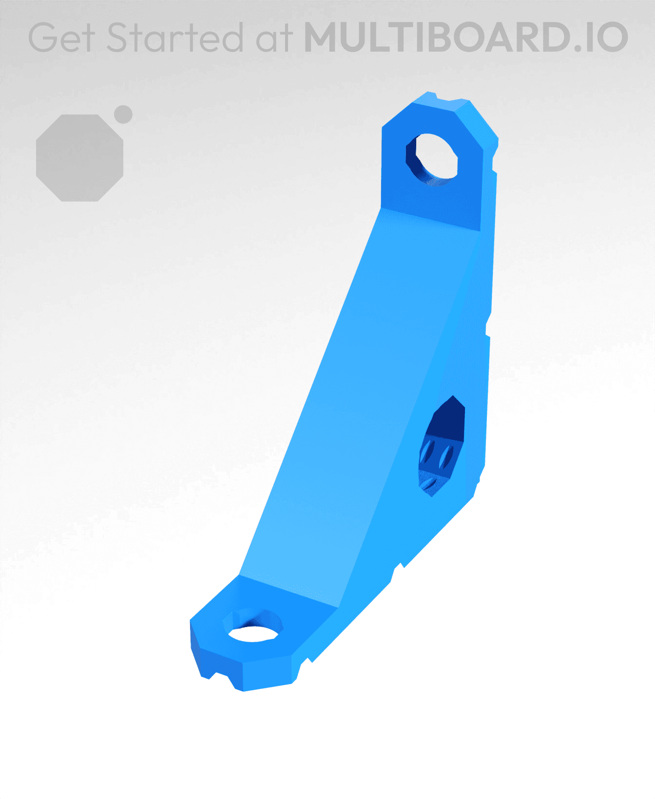 Type 1, Small Thread Holes, 2x2 Inside Bracket 3d model