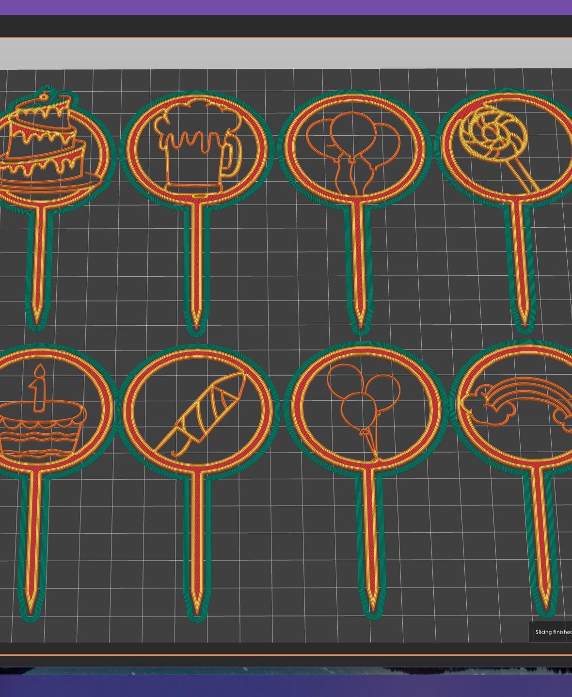 9 Sets of Toppers 3d model