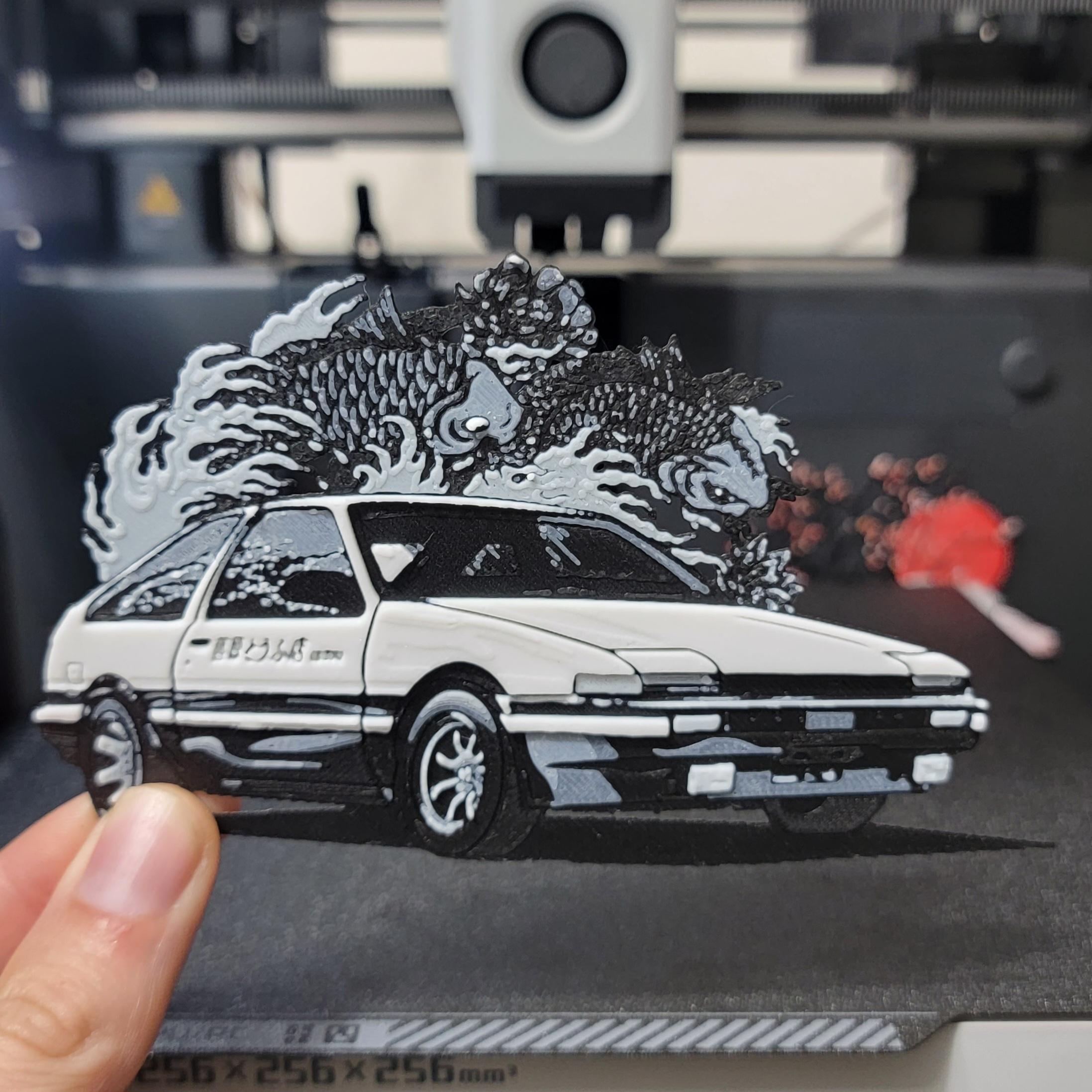 Monochrome AE86 Magnet 3d model