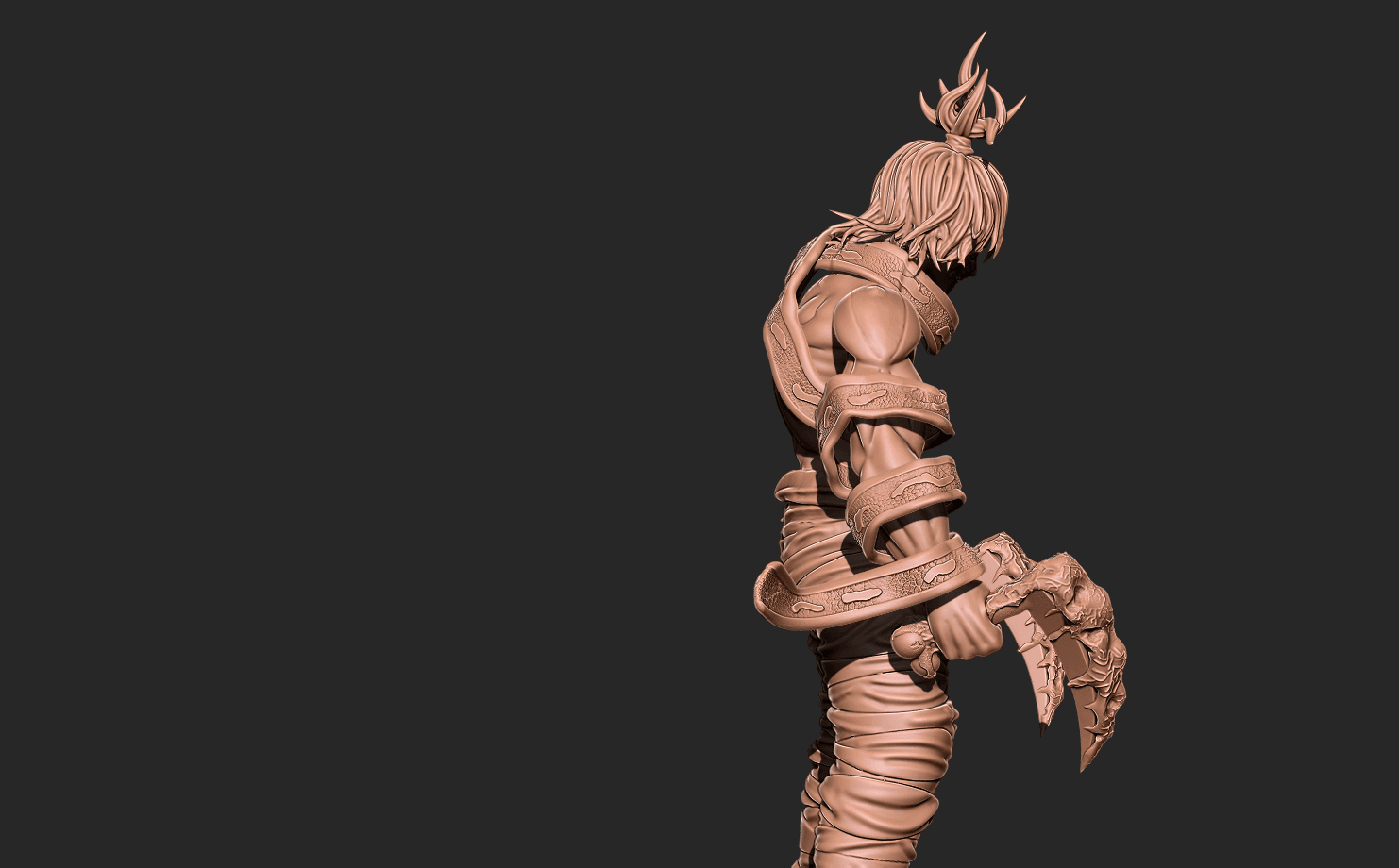 Demon slayer - Gyutaro rank 6 anime 3D print model 3d model