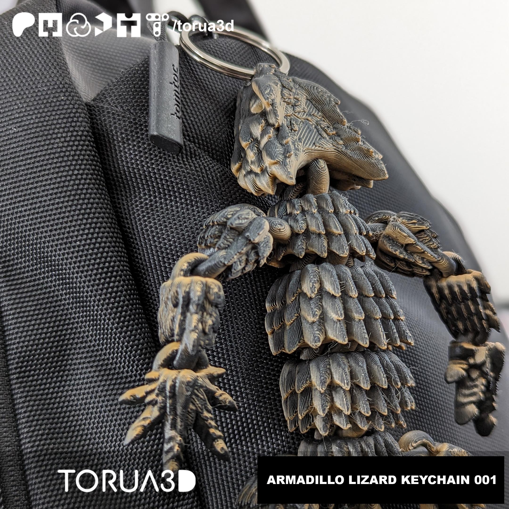 Armadillo Lizard Keychain 001 by TORUA3D 3d model