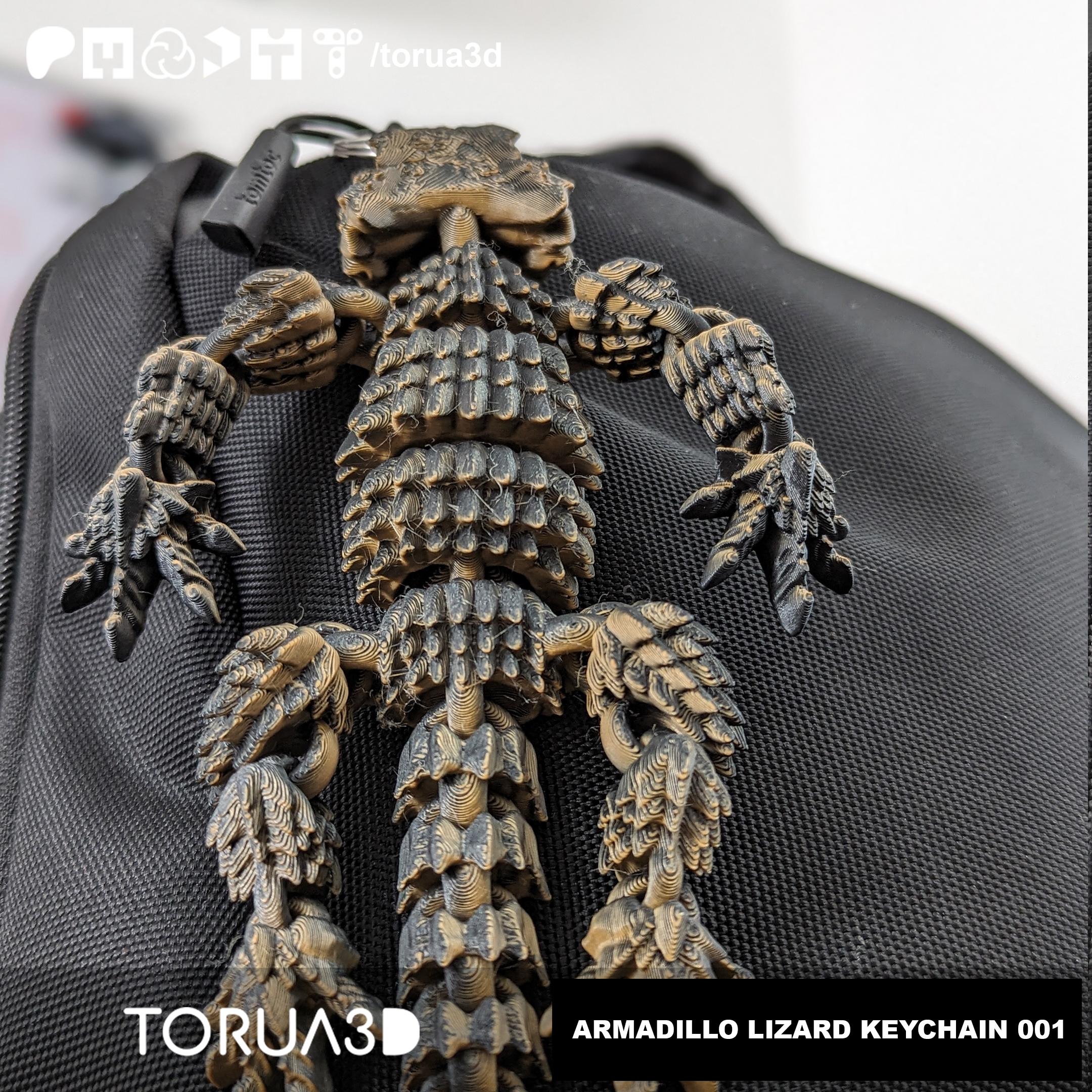 Armadillo Lizard Keychain 001 by TORUA3D 3d model