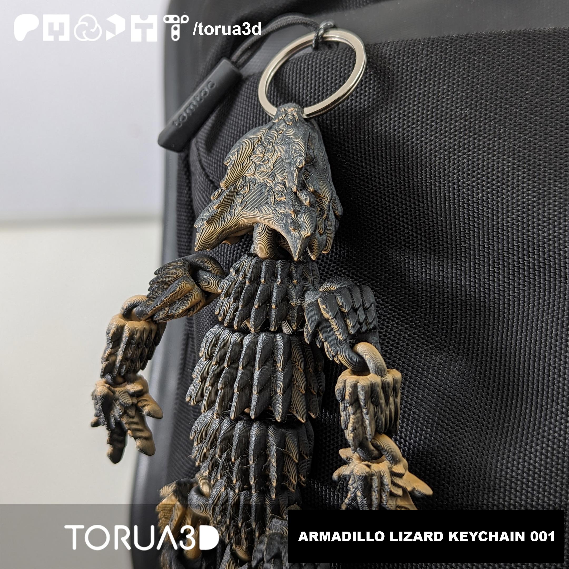 Armadillo Lizard Keychain 001 by TORUA3D 3d model