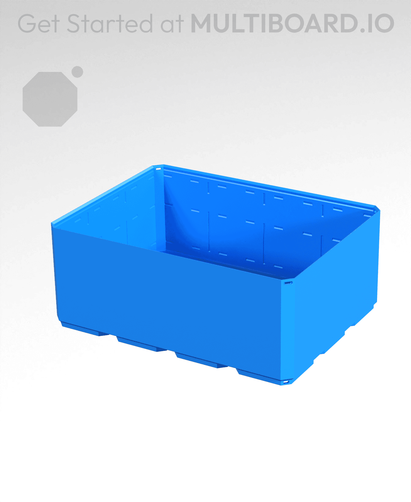 4x3x1.5 - Simple Walls - Multibin Shell 3d model