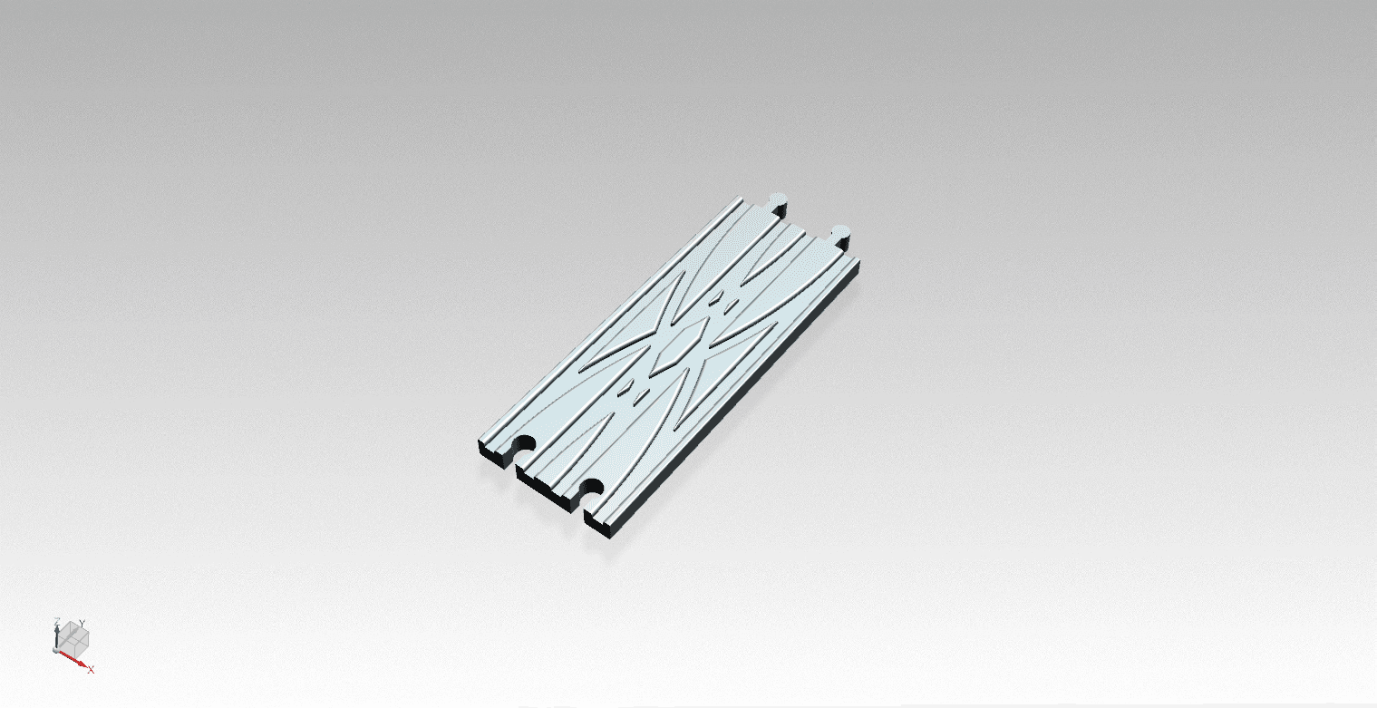 BRIO Style Train Track, Straight, K 3d model