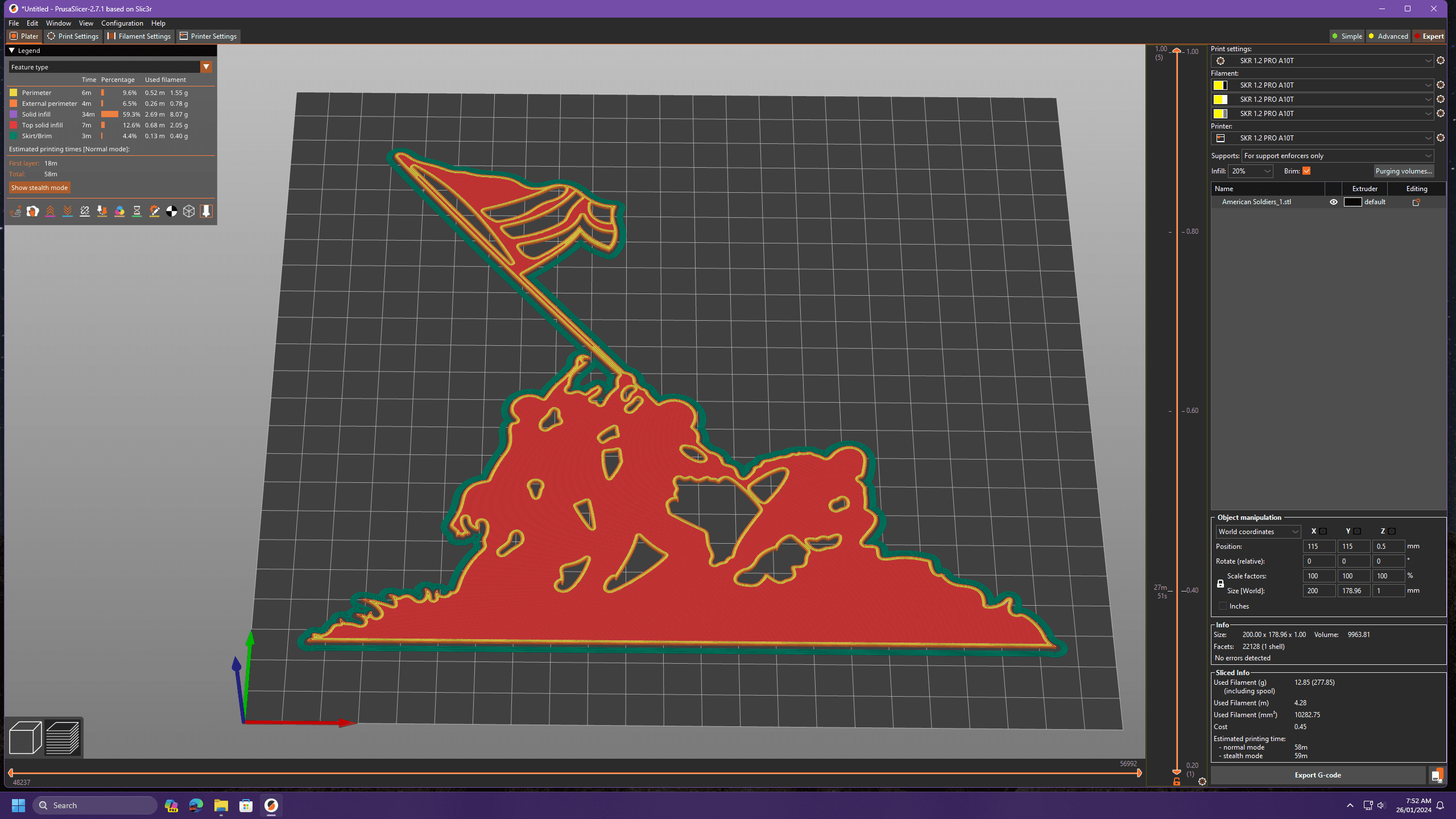 The Stars and Stripes on Iwo Jima 3d model