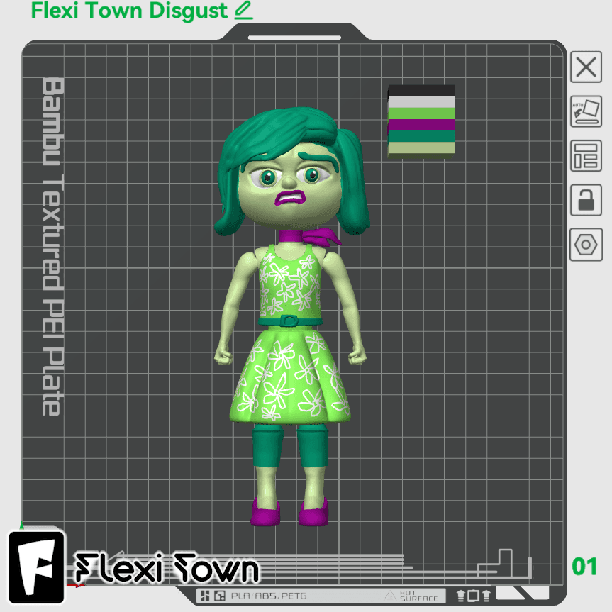 Flexi Print-in-Place Disgust  3d model