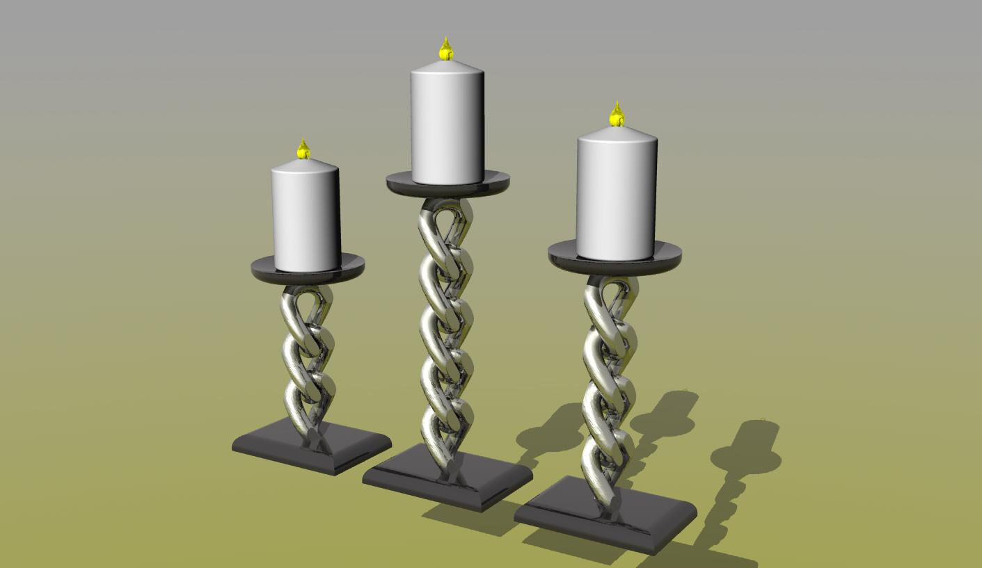 Matal Art Candle Holder 08.stl 3d model