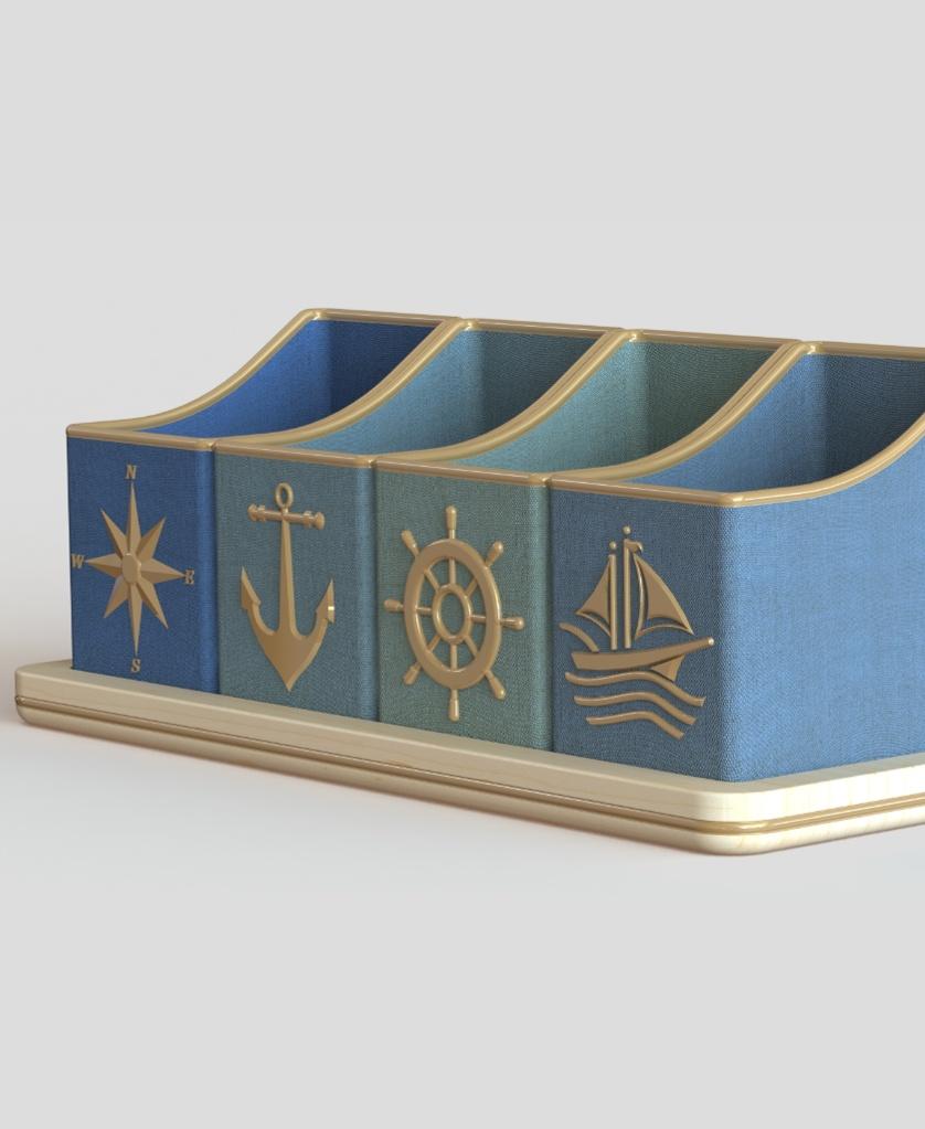 Captain's Cache ~ Desktop Organizer  3d model