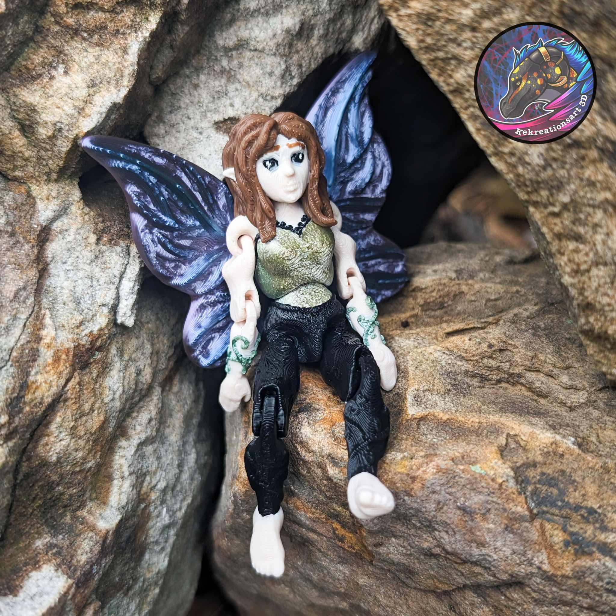 Flexi Mini Fairy and Tiny Fairy Keychain 3d model