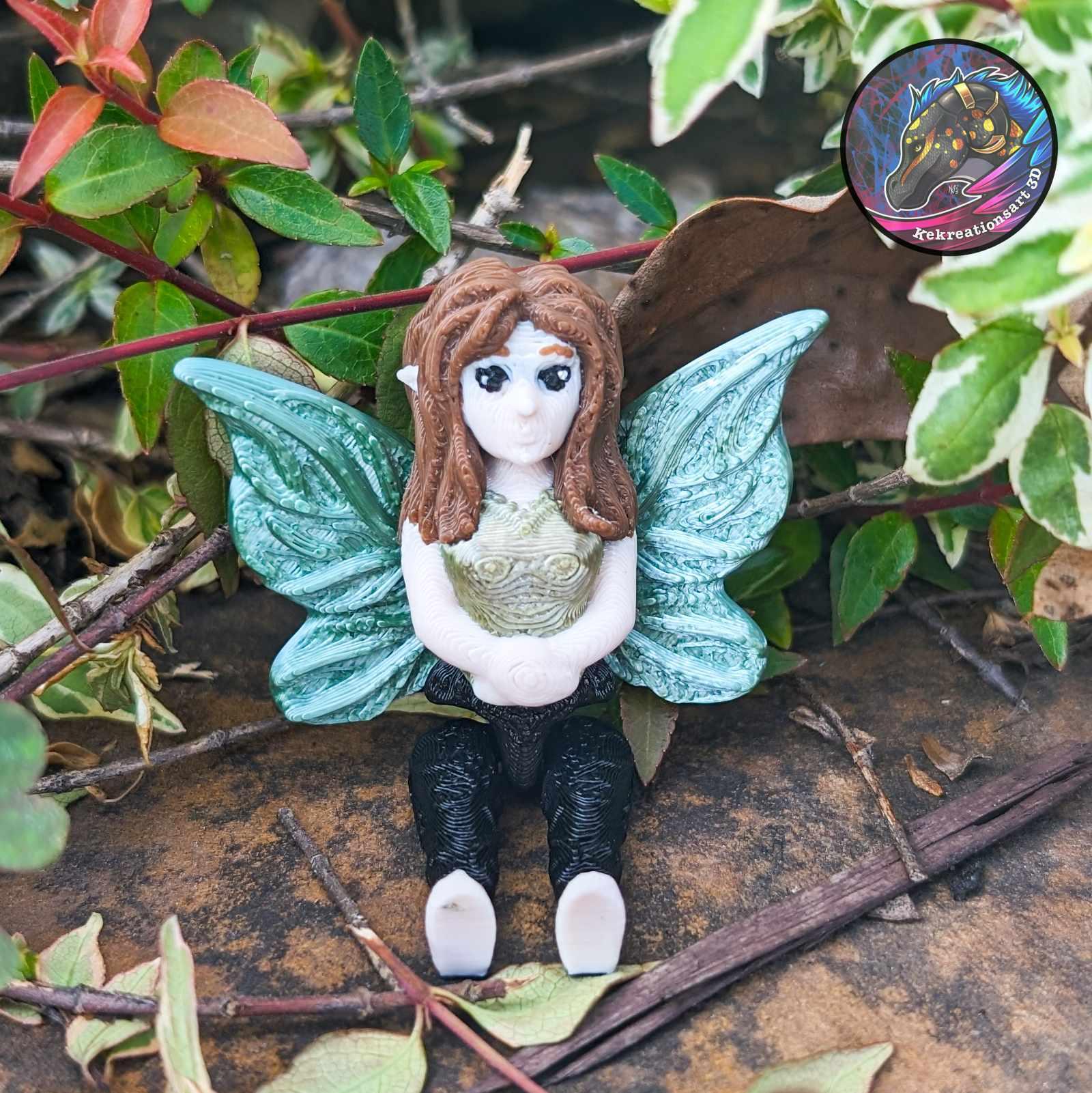 Flexi Mini Fairy and Tiny Fairy Keychain 3d model