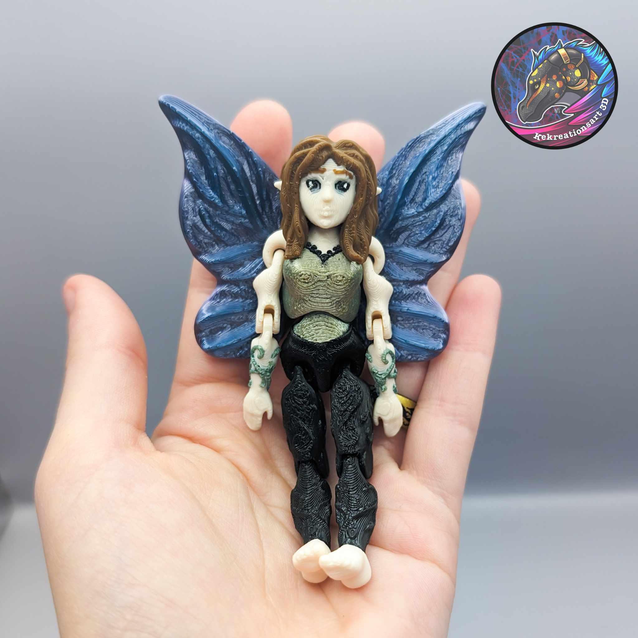 Flexi Mini Fairy and Tiny Fairy Keychain 3d model