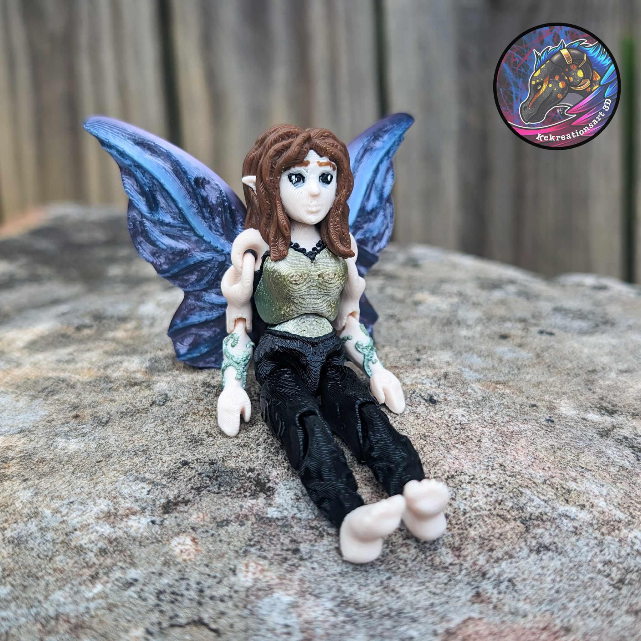 Flexi Mini Fairy and Tiny Fairy Keychain 3d model