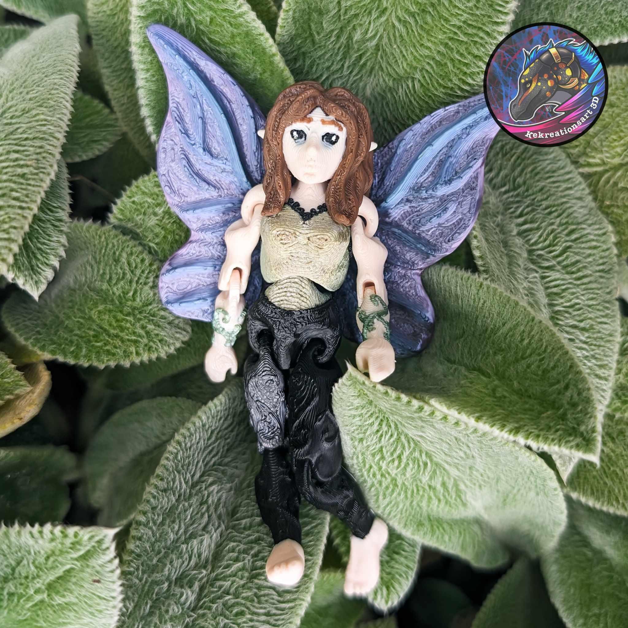 Flexi Mini Fairy and Tiny Fairy Keychain 3d model