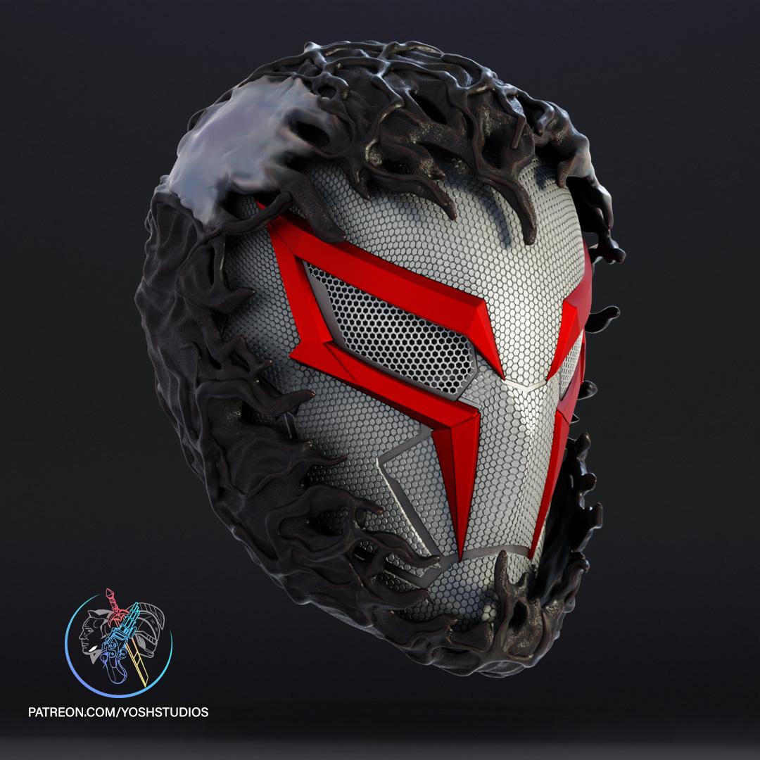 Spiderman 2099 White Venom Mask 3d Print File STL PS4 3d model