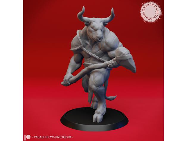 Minotaur - Tabletop Miniature 3d model