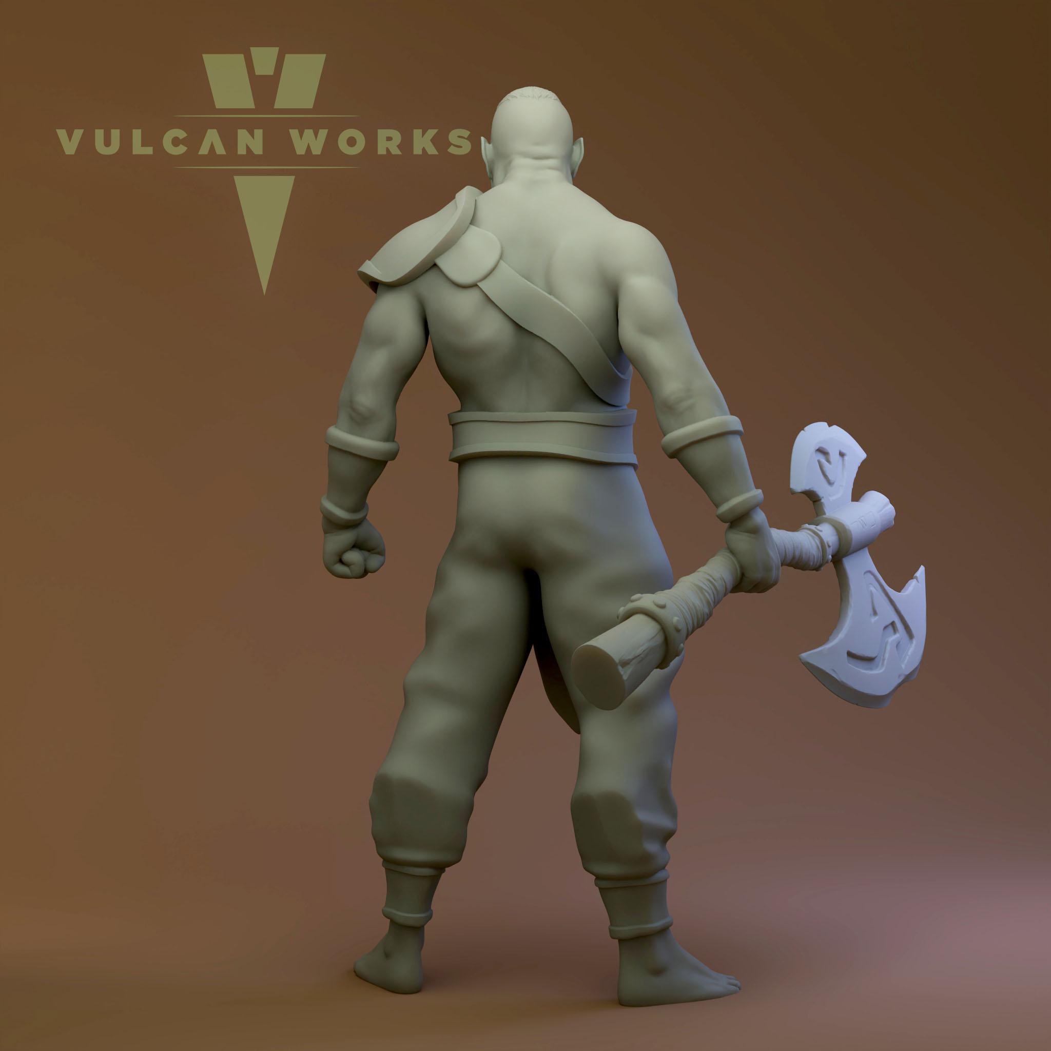 Ungar Stonetusk | Half-Orc Barbarian 3d model