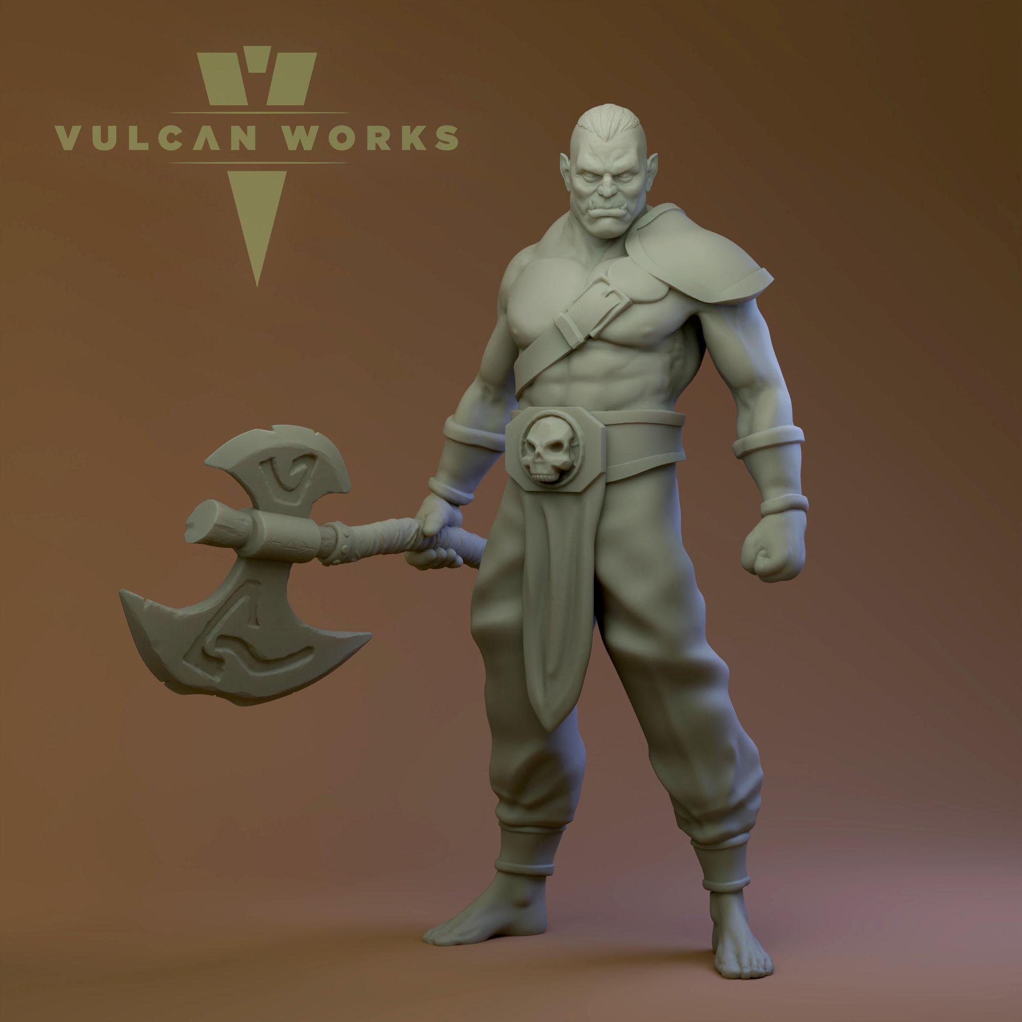 Ungar Stonetusk | Half-Orc Barbarian 3d model