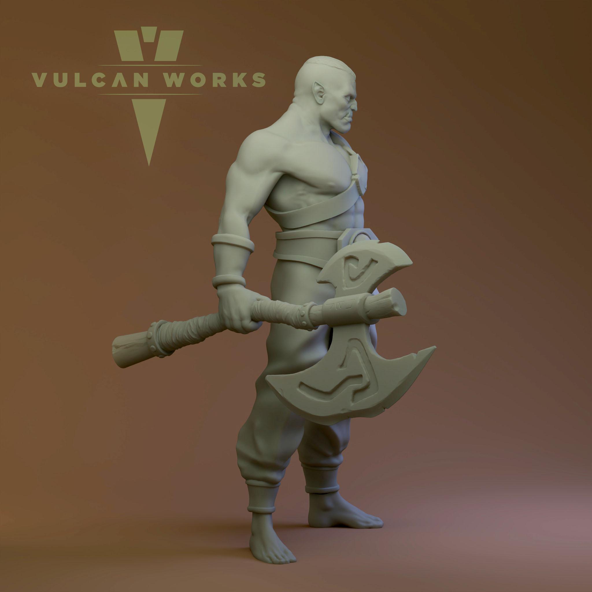 Ungar Stonetusk | Half-Orc Barbarian 3d model