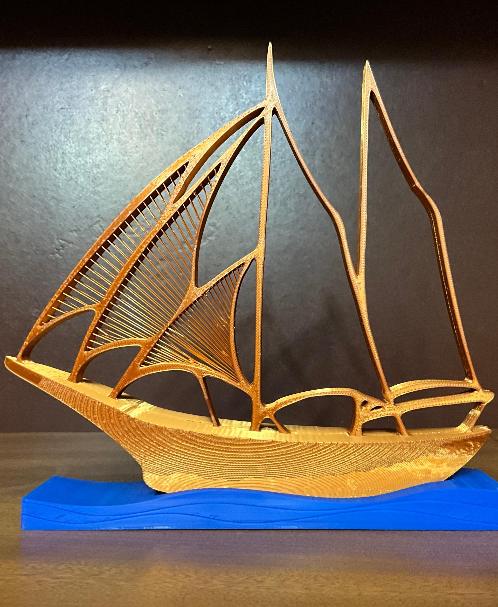 String Schooner Model 3d model