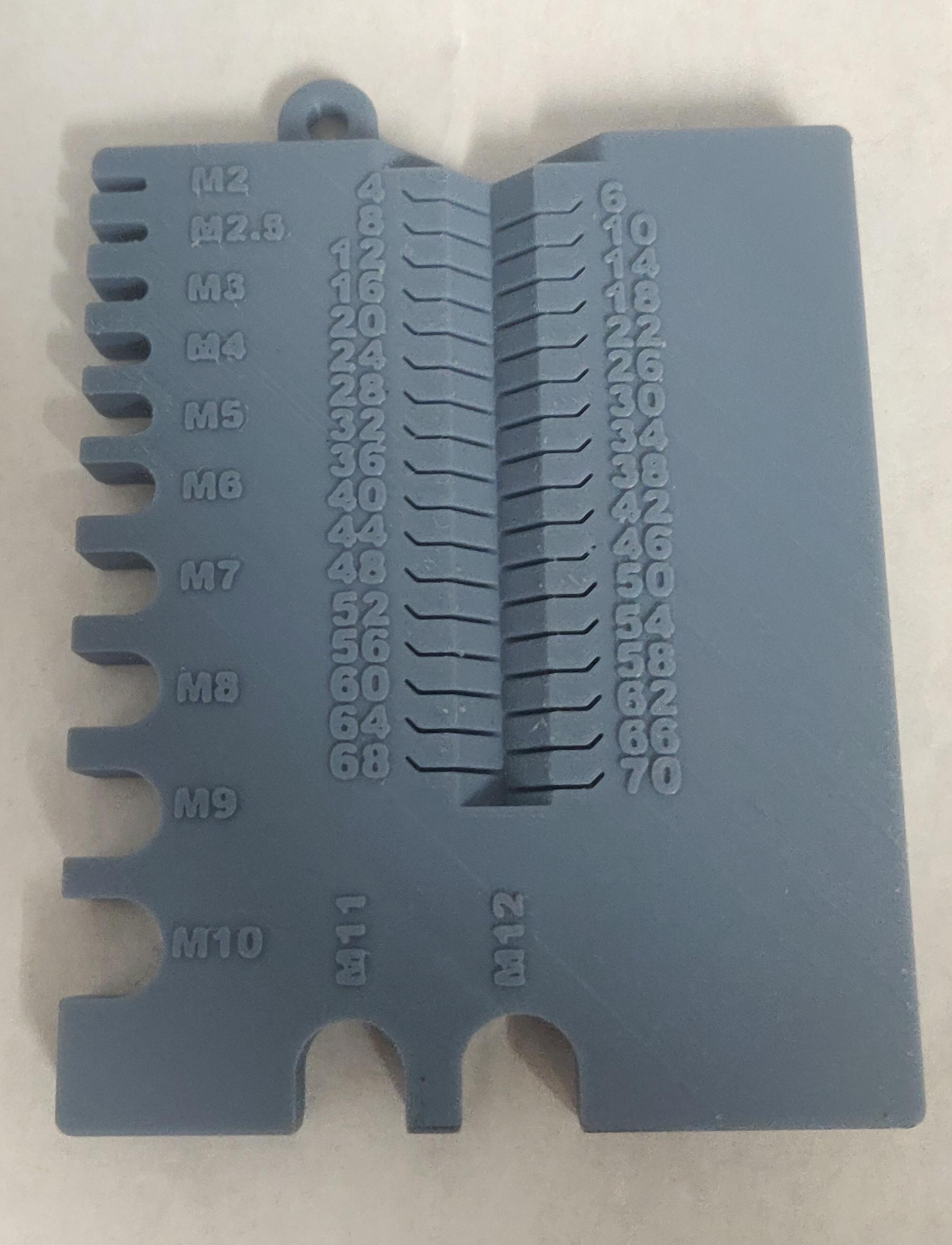 Screw & Nuts Measuring Device M2 - M12 70 mm 3d model