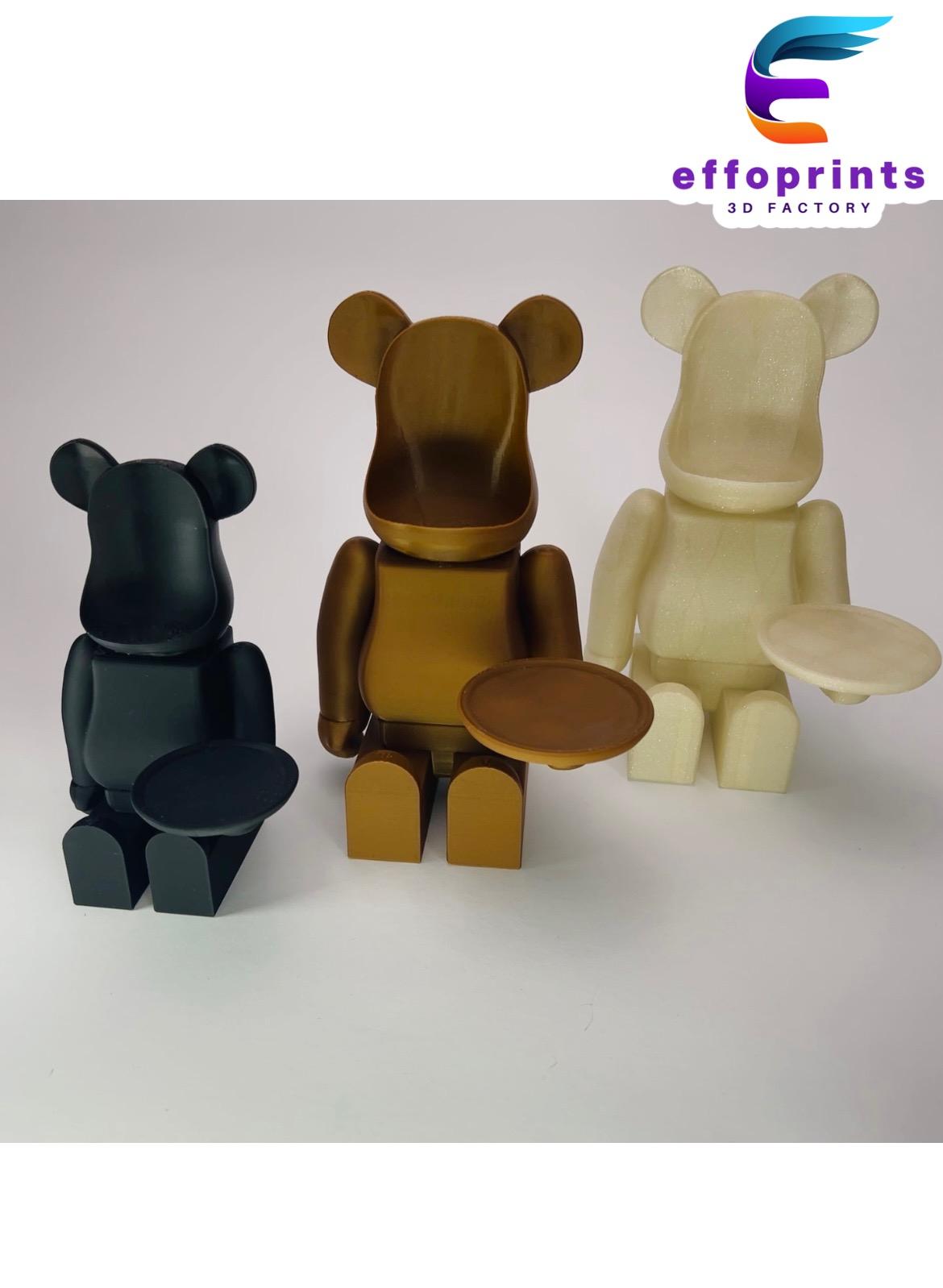 BEARBRICK PLATE CANDLE HOLDER 3d model