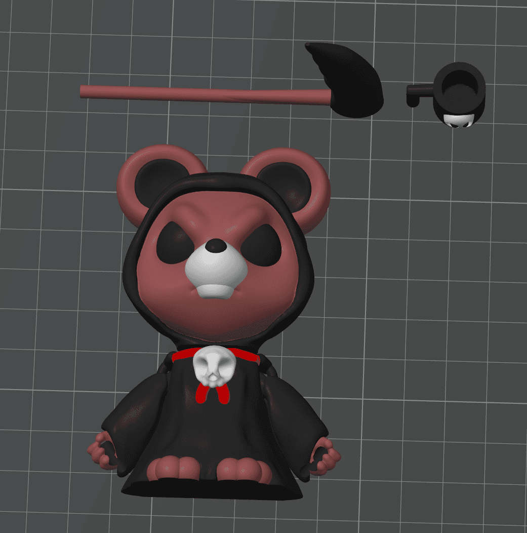 Grumpy Grim Bear 3d model