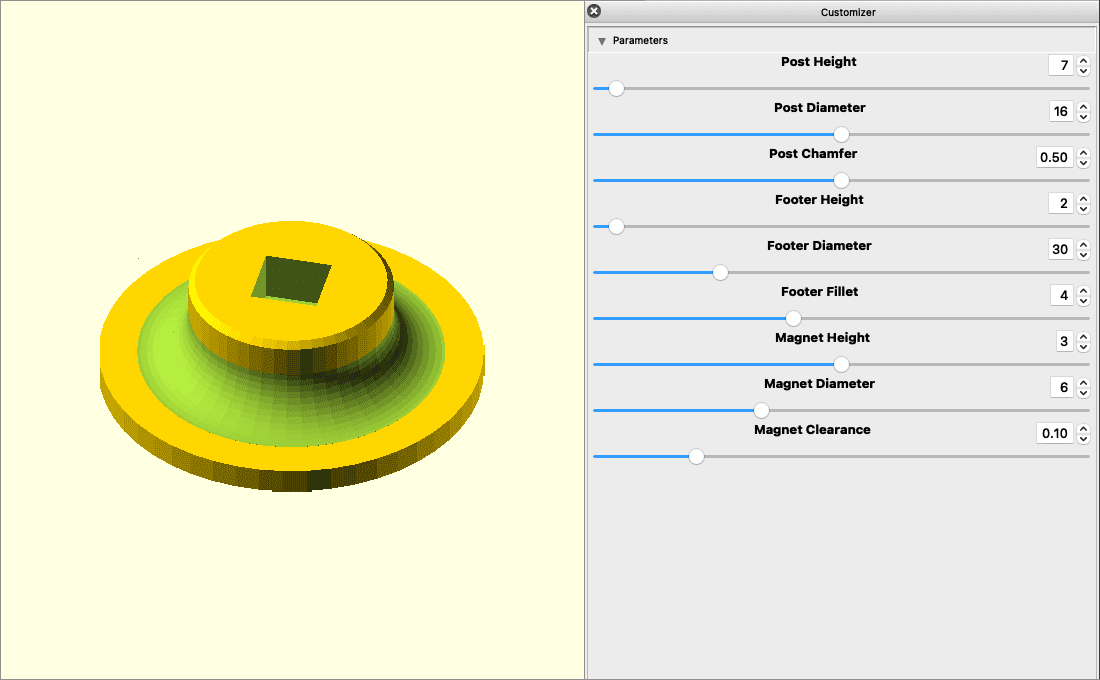 Customizable bases for fully 3D printed bobbleheads. 3d model