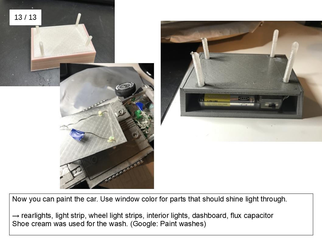 DIY DeLorean Time Machine with Lights!! 3d model