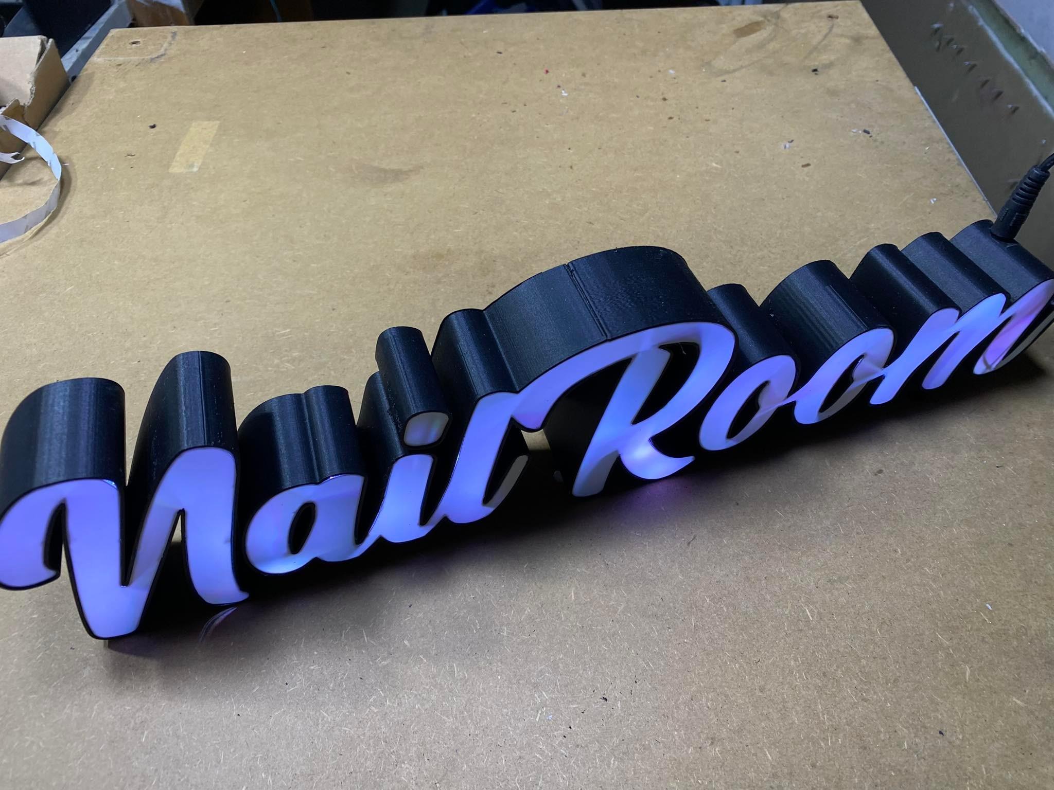 Nail Room Led Sign 3d model