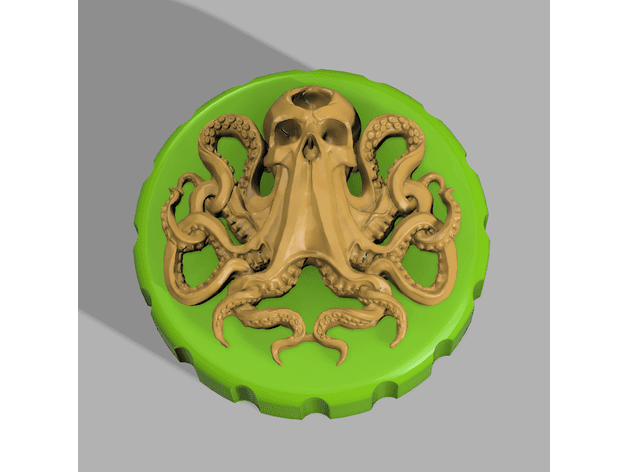 Kraken - Stash Jar Lid 3d model