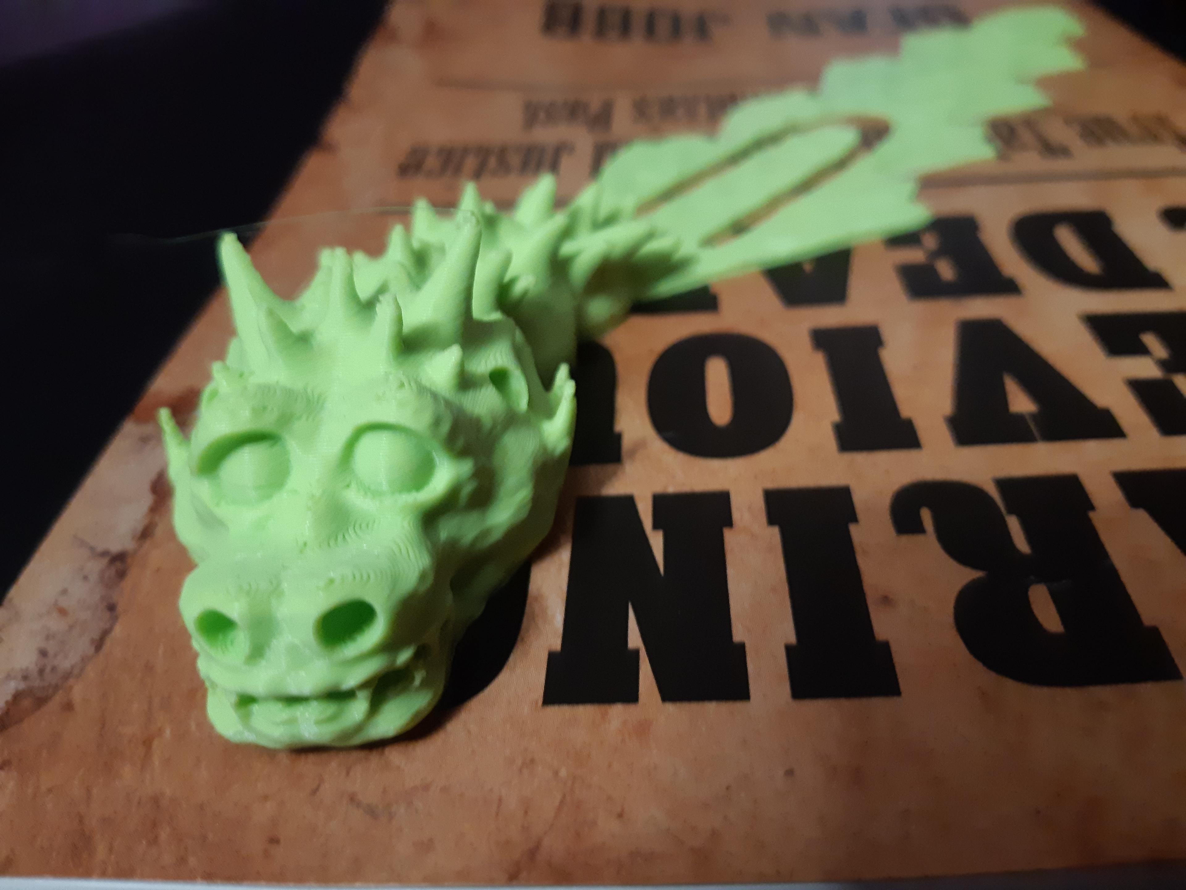 FLEXI DRAGON BOOKMARK - PRINT IN PLACE - SUPPORT FREE 3d model