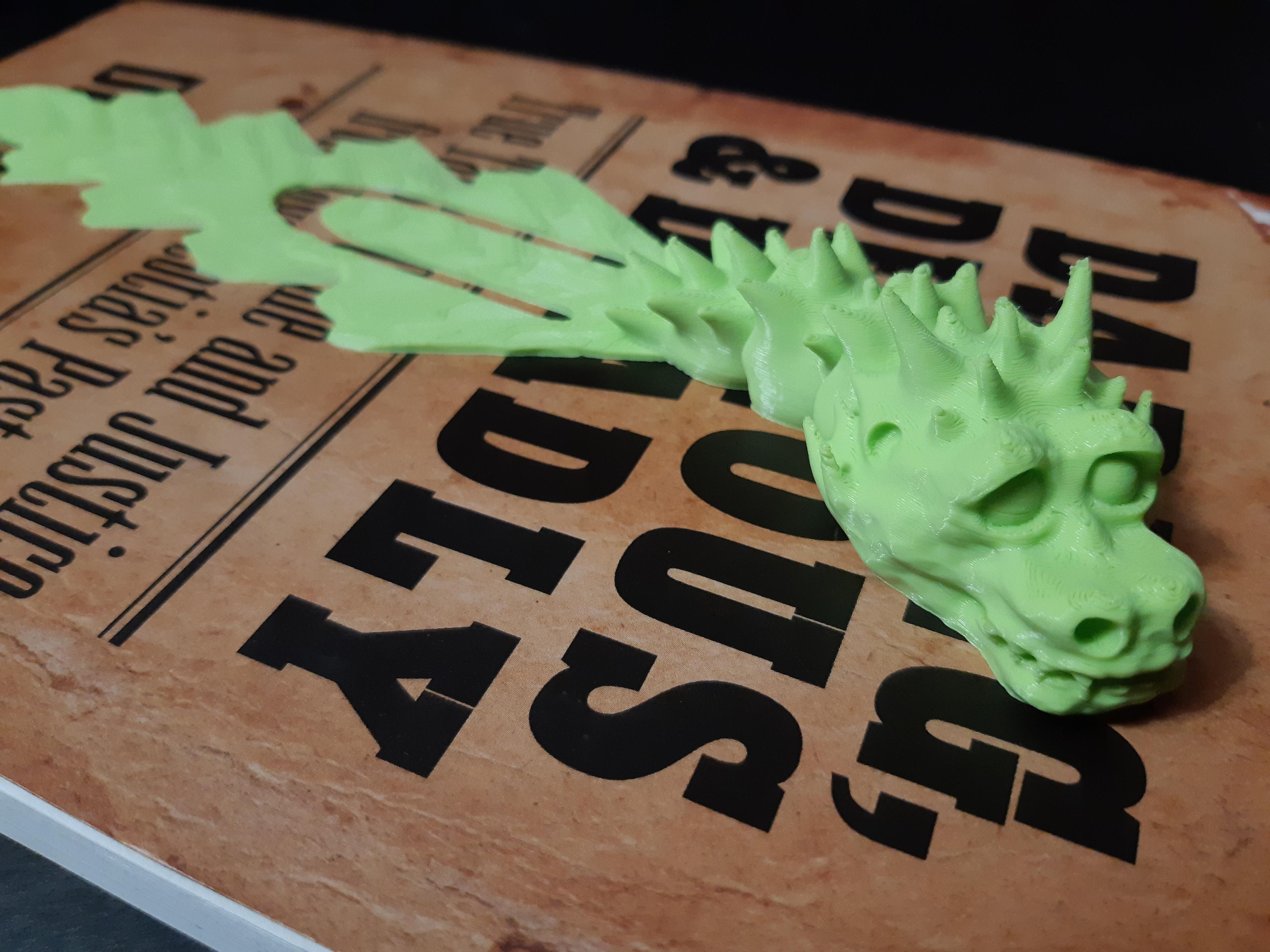 FLEXI DRAGON BOOKMARK - PRINT IN PLACE - SUPPORT FREE 3d model