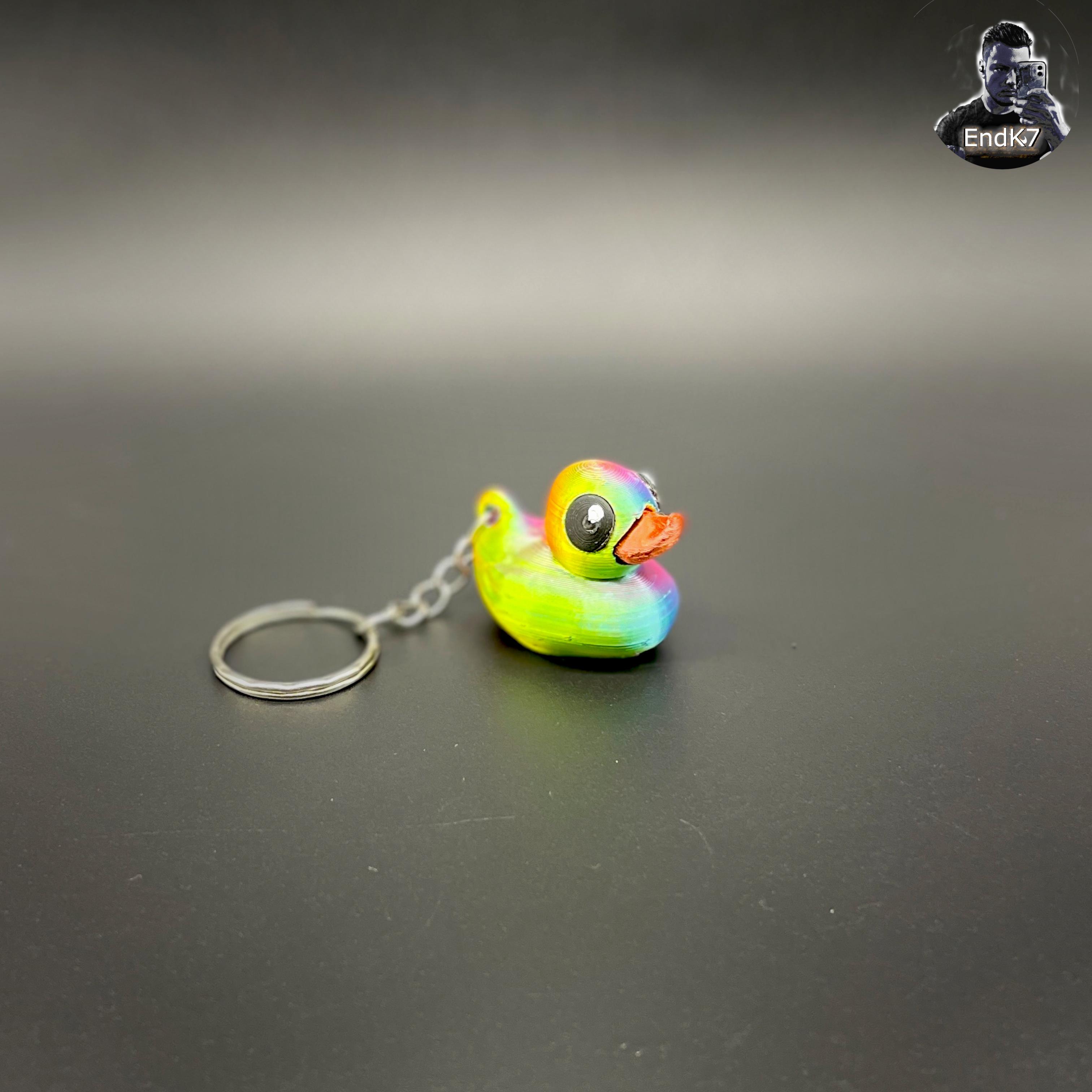 Rubber Duck Keychain - Easy & Fast Print - No Supports 3d model