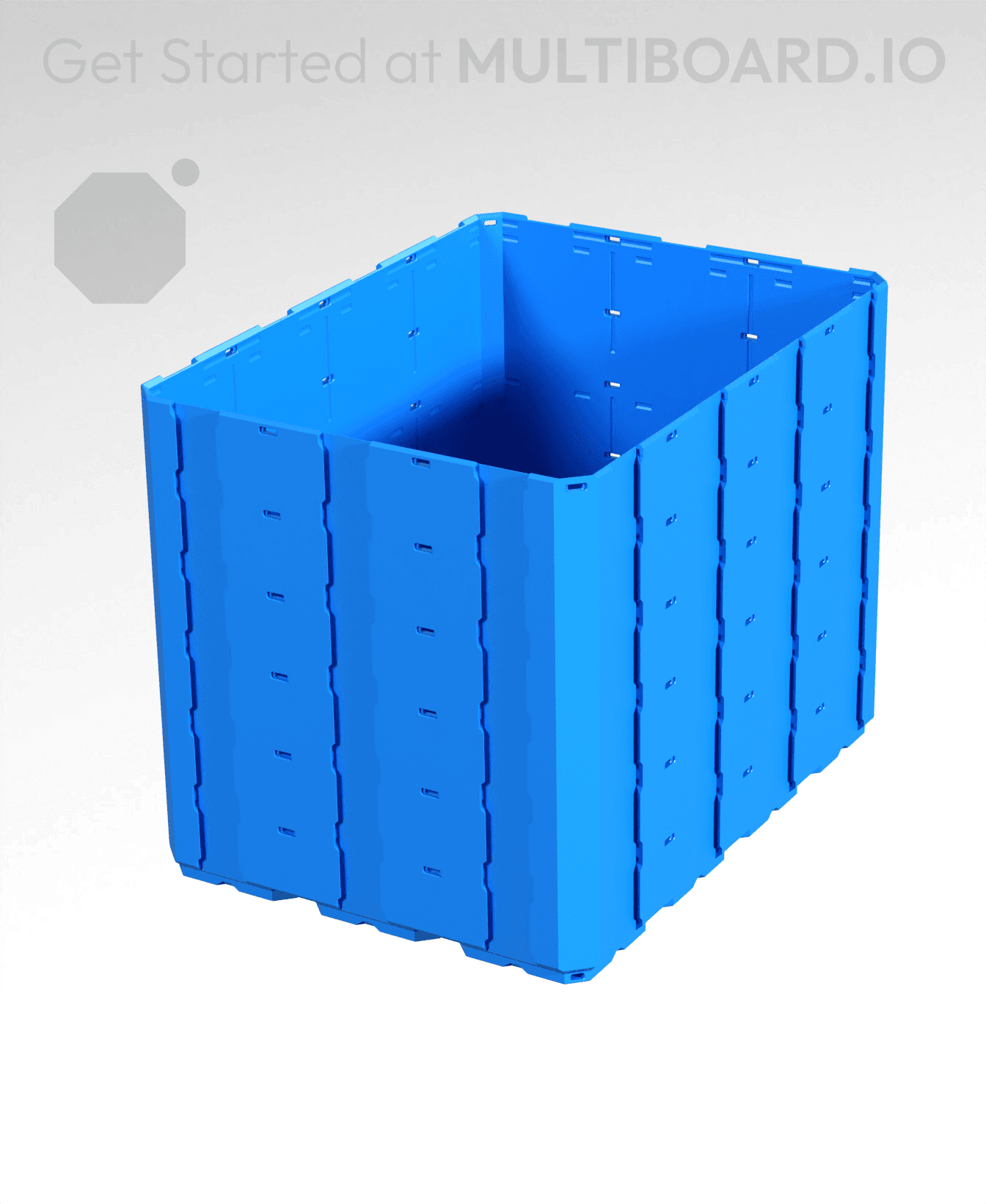 3x4x3 - Full Multipoint Rail - Multibin Shell 3d model