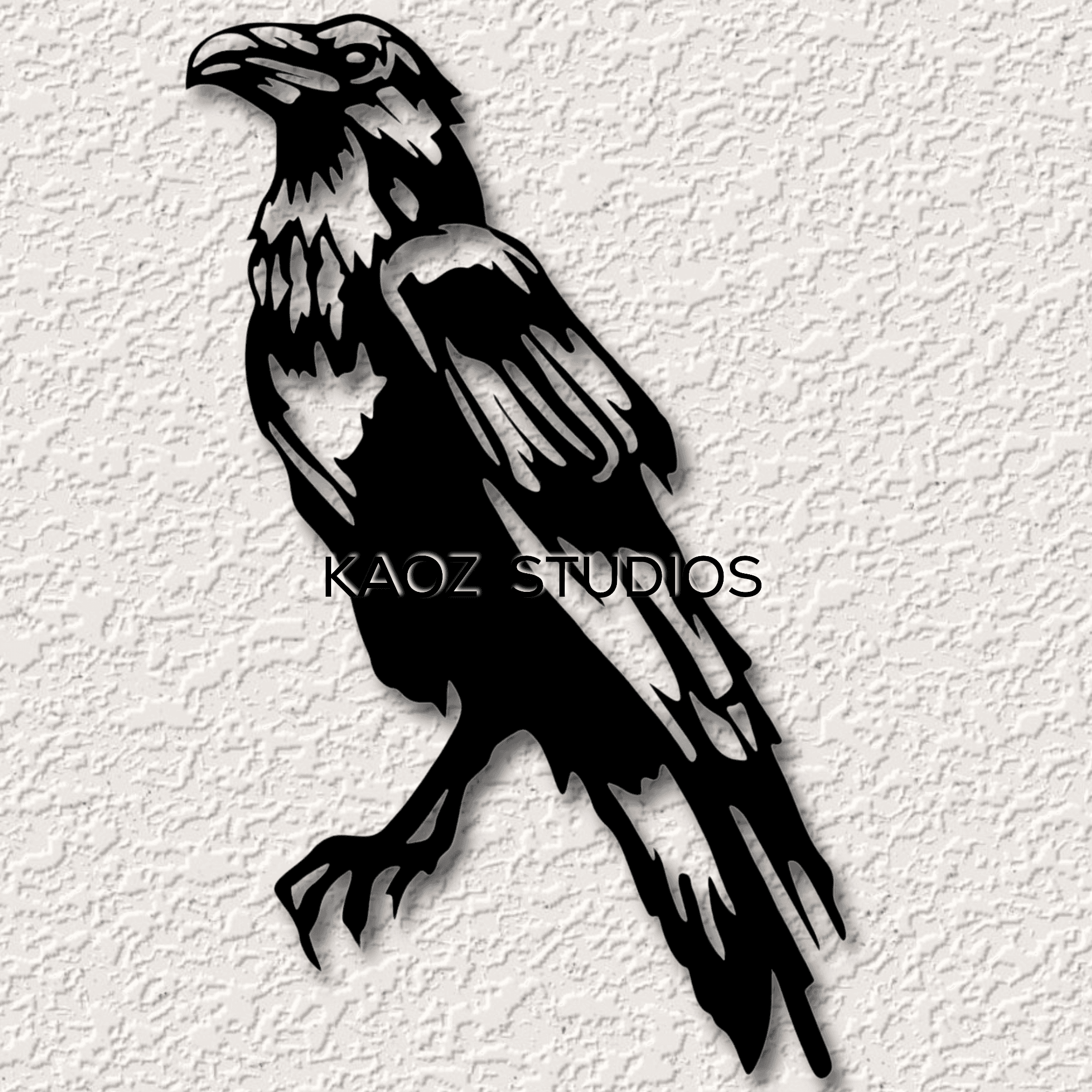 RAVEN wall art crow wall decor bird decoration 2d animal 3d model